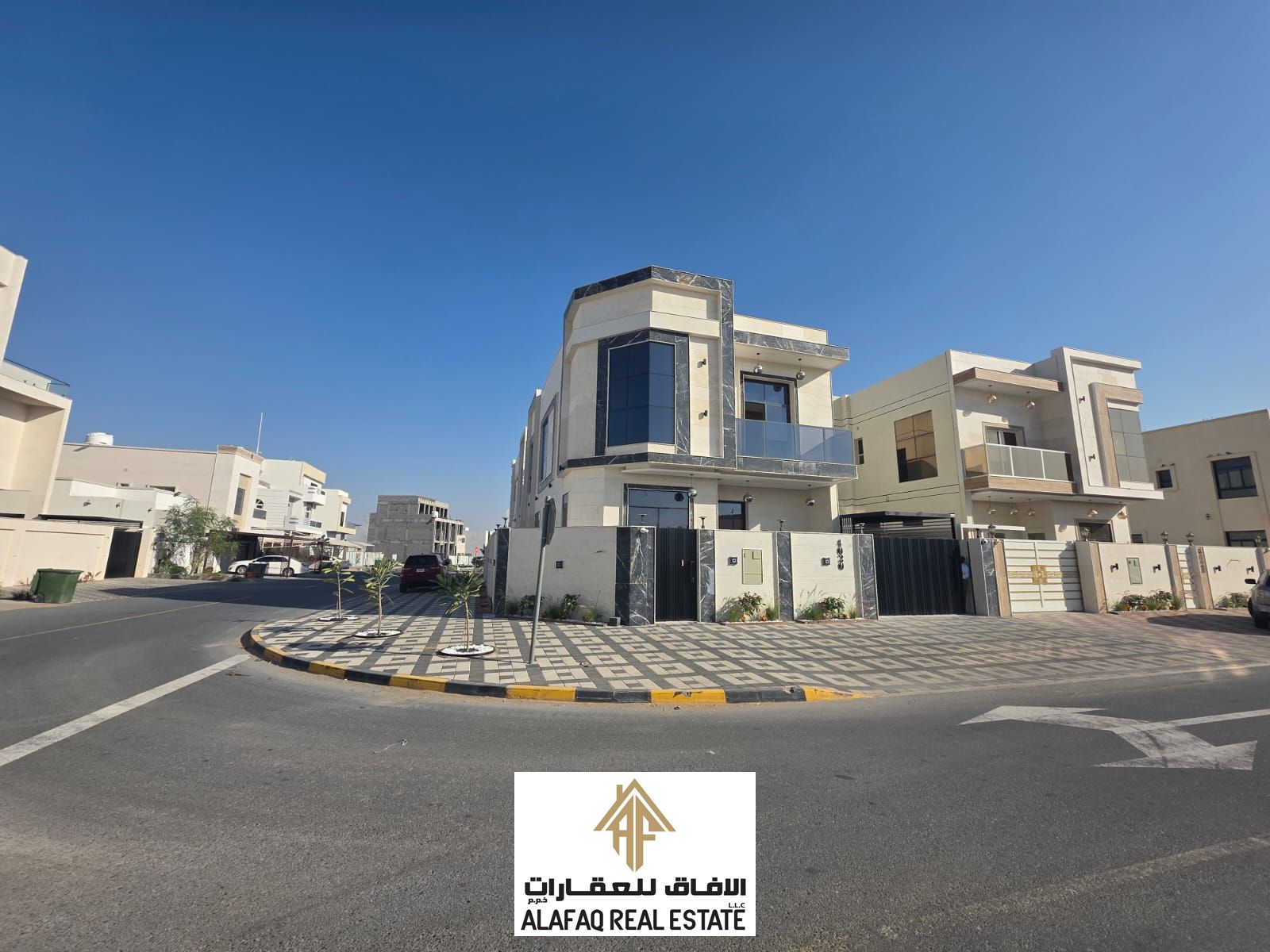 Super Deluxe Corner Villa for Sale in Al Zahya Ajman 5 Master Bedrooms Prime Two Road Location 3500 Sqft Built Up AED 1,780,000 Investment Opportunity