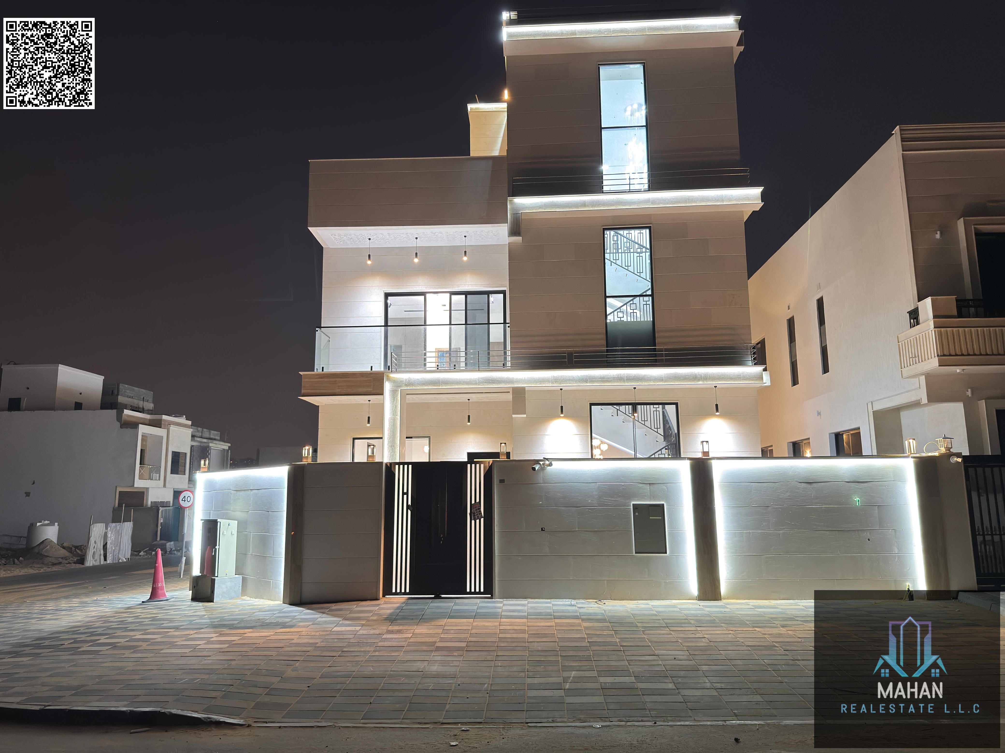 A luxurious corner villa on two streets, featuring a modern design, high-end finishes, and a garden, all at a special price. An exceptional ownership