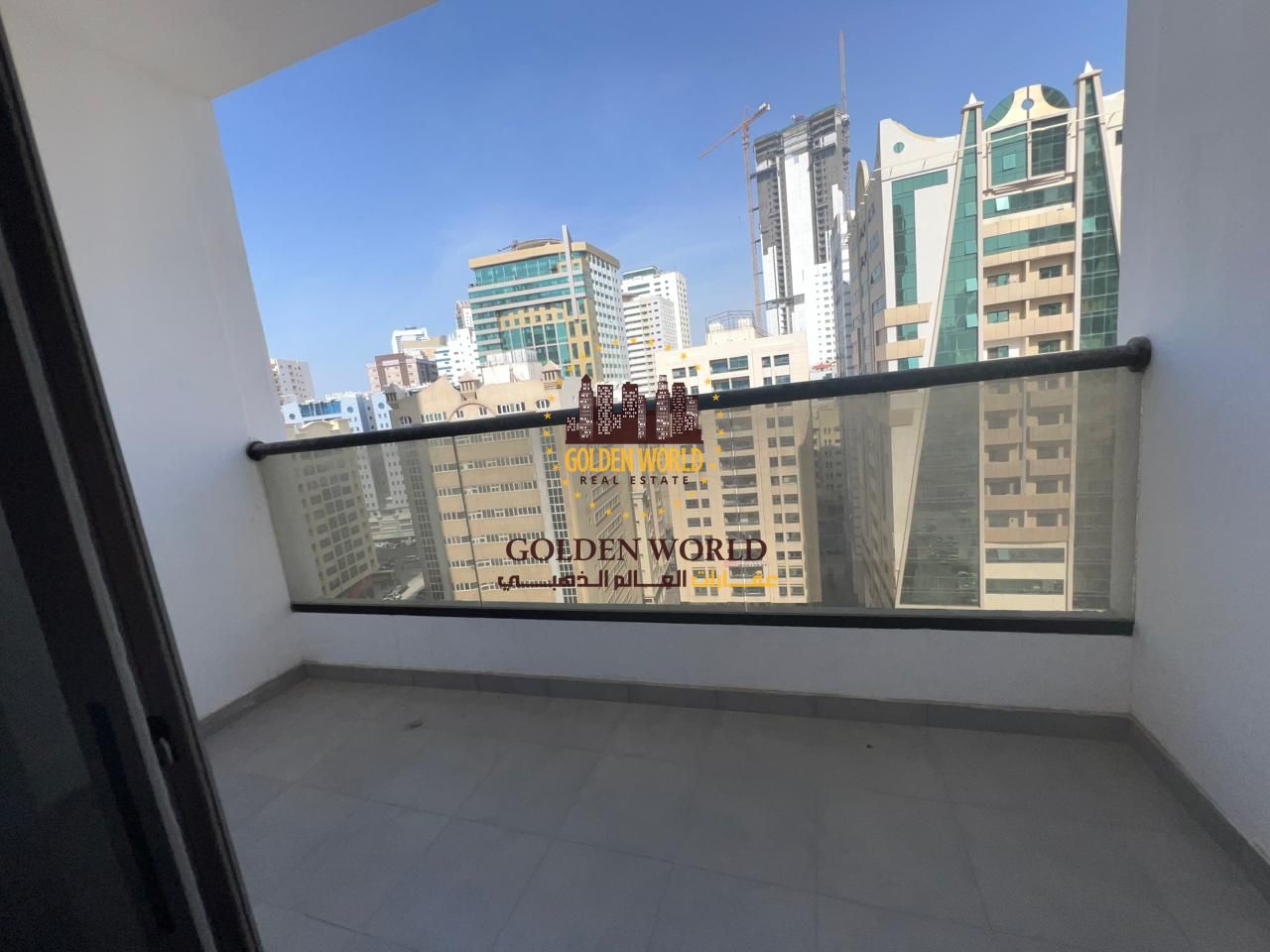 Two-bedroom apartment with living area in Al Khan, two master rooms, balcony with open street view, storage room and spacious layout