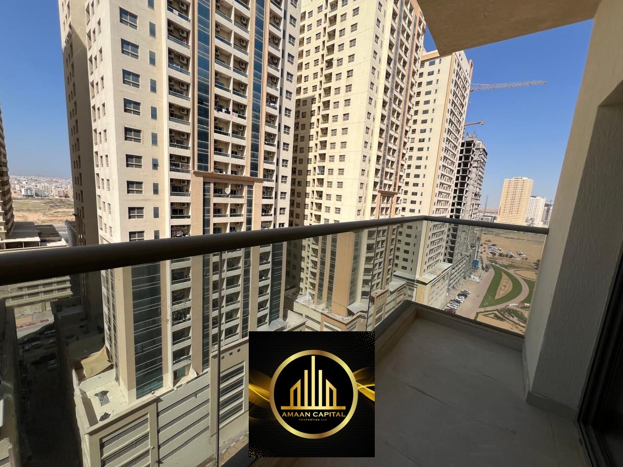 For annual rent: one bedroom and a living room with a swimming pool, gym, and parking in Al Amra, Ajman