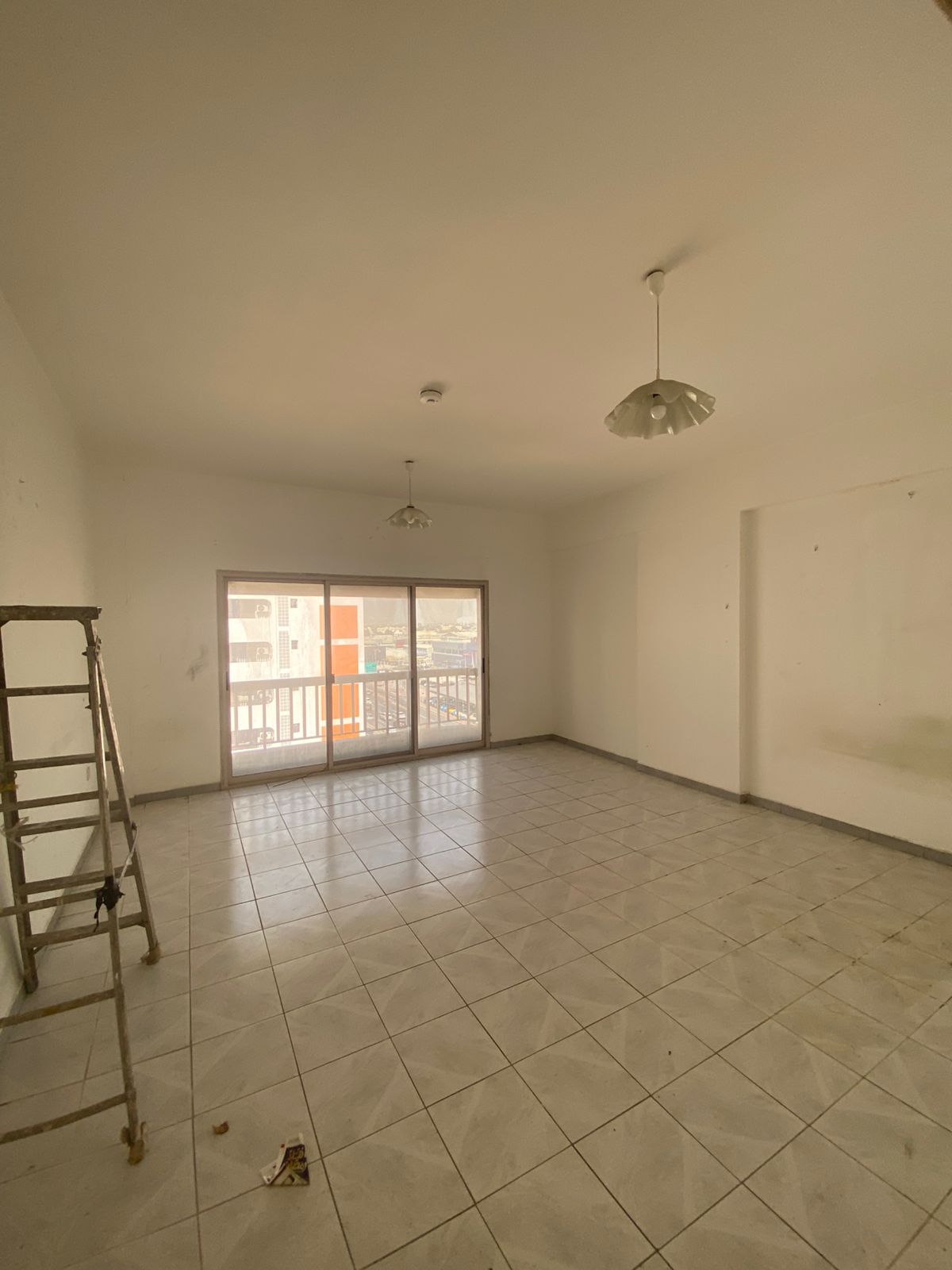 Two-bedroom family apartment with free AC and 2 balconies in Abu Shagara area Prime location near all services and easy access to Dubai