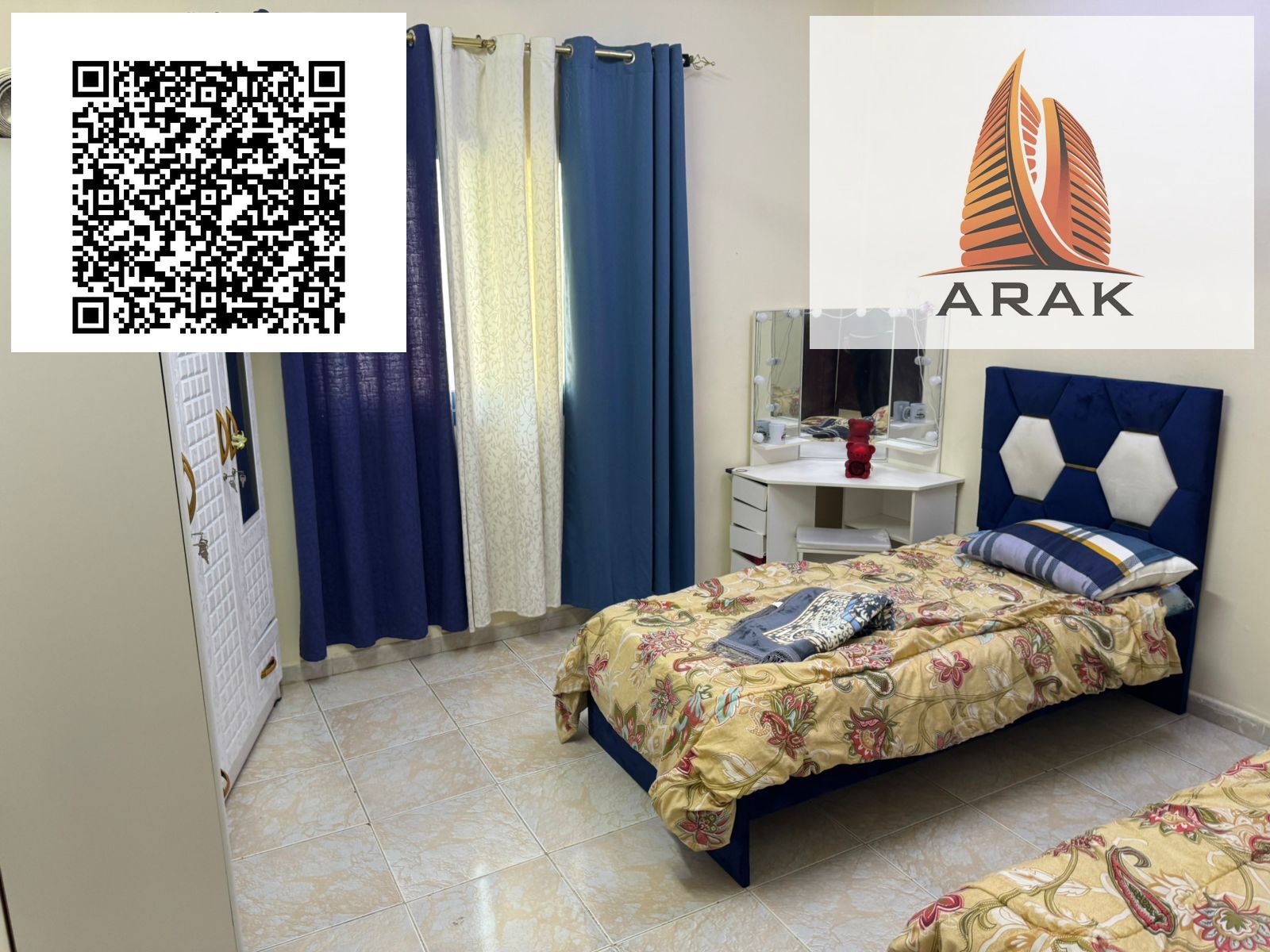 Fully Furnished 2 Bedroom Apartment Including All Bills in Al Rumaila 1 – Ajman Prime location in Al Rumaila 1, close to the Corniche