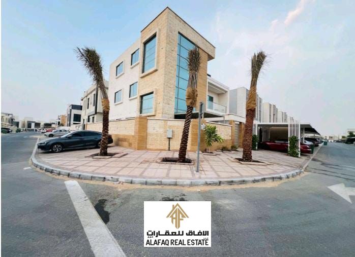 A fully furnished luxury villa with a swimming pool in a strategic location in Al Yasmin area