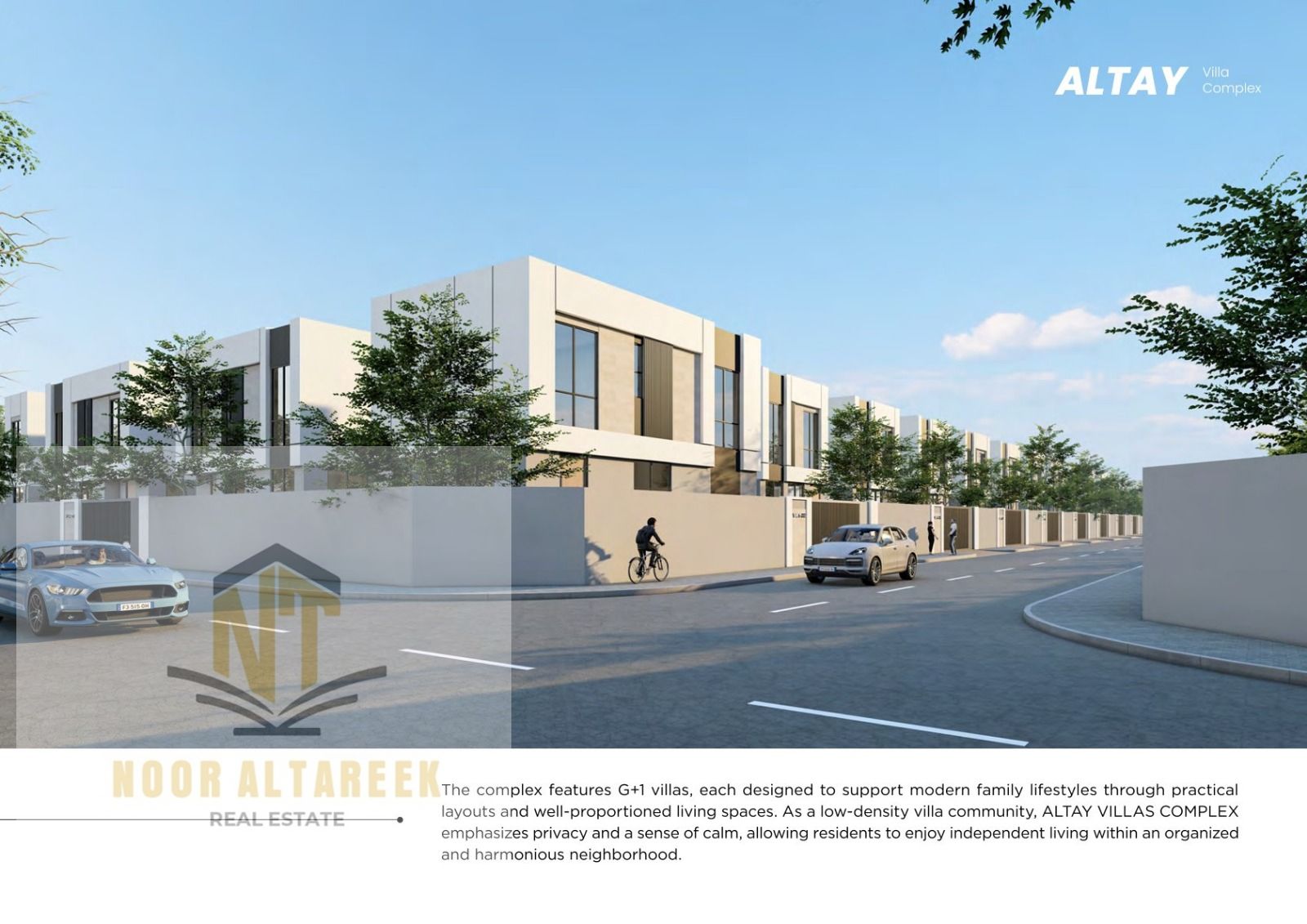 Altai Villas Compound, a residential community of 62 independent villas located in Al Ruqaybah. The project enjoys a strategic location on the border