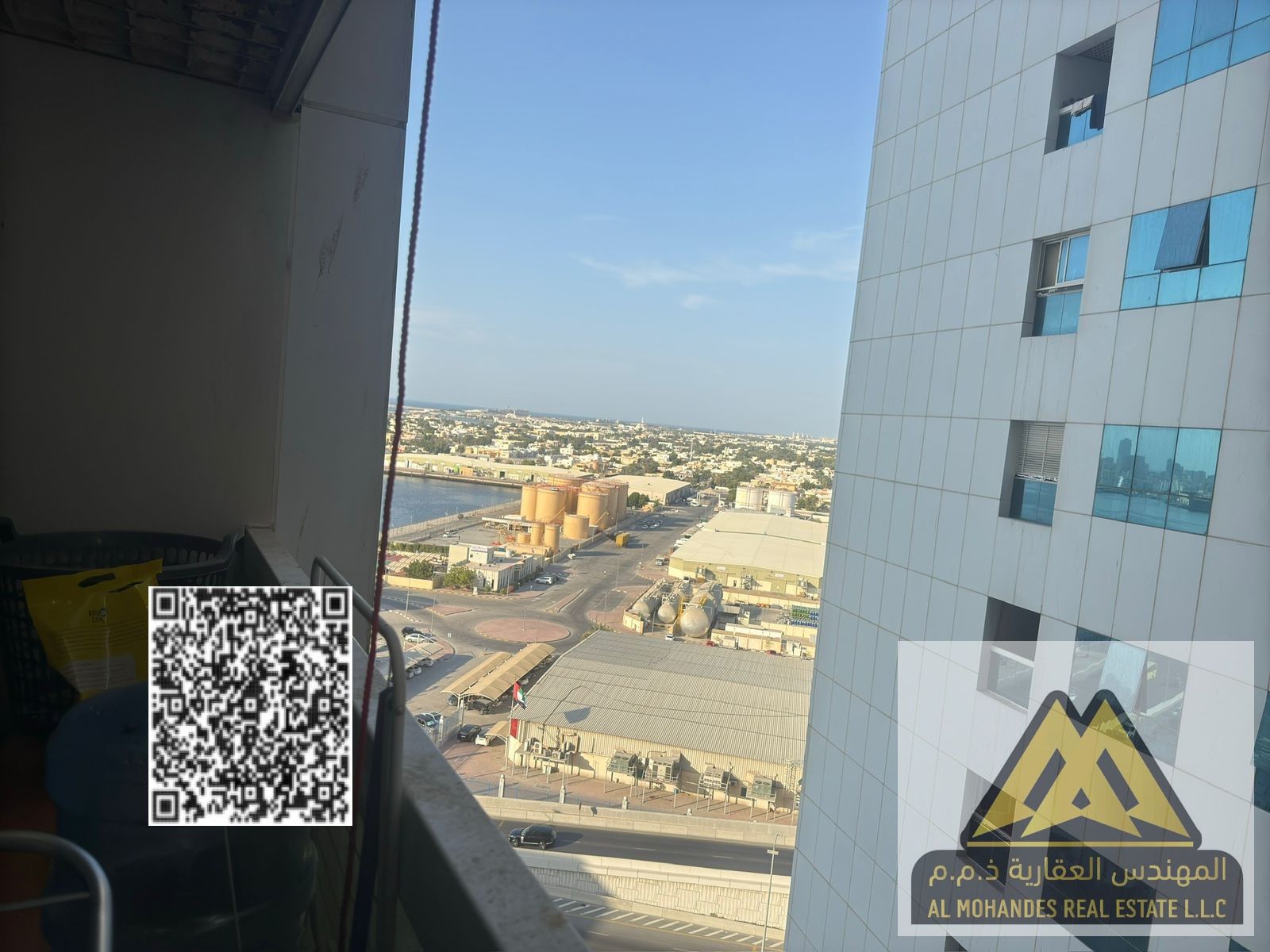 A one-bedroom apartment with a living room is available for sale in Pearl of Ajman, boasting a prime location and a partial creek view. Ideal for livi