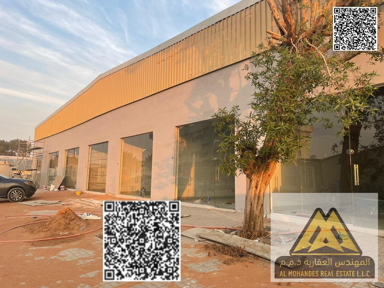 Commercial shops for rent in Ajman Industrial Area 1 – near the old taxi stand, prime location on the main street, brand new (first use) shops suitabl