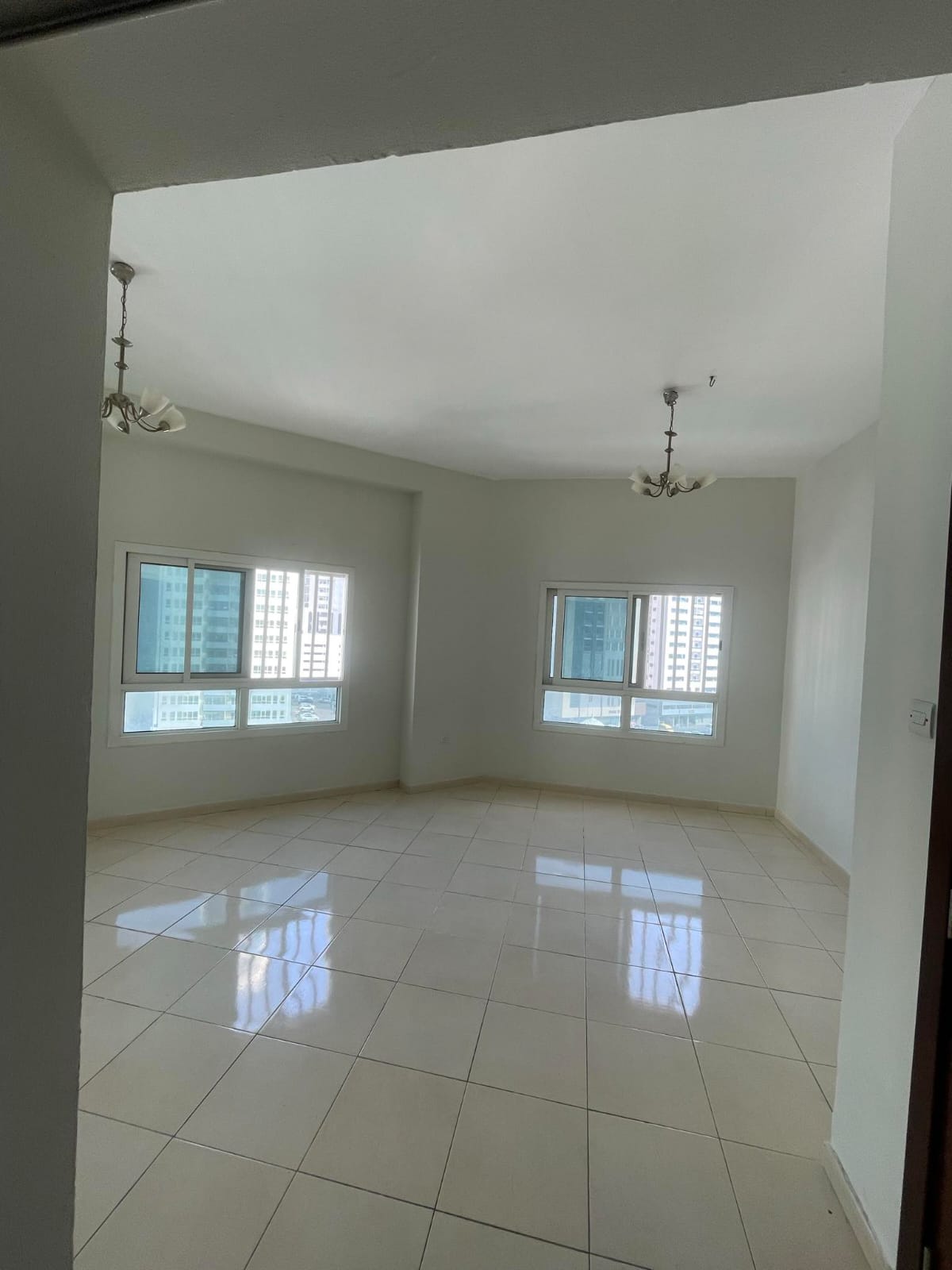Premium offer in Al Majaz 3 opposite Al Safia Park: elegant 2BR + hall, 2 baths, central AC, spacious layout, prime location.