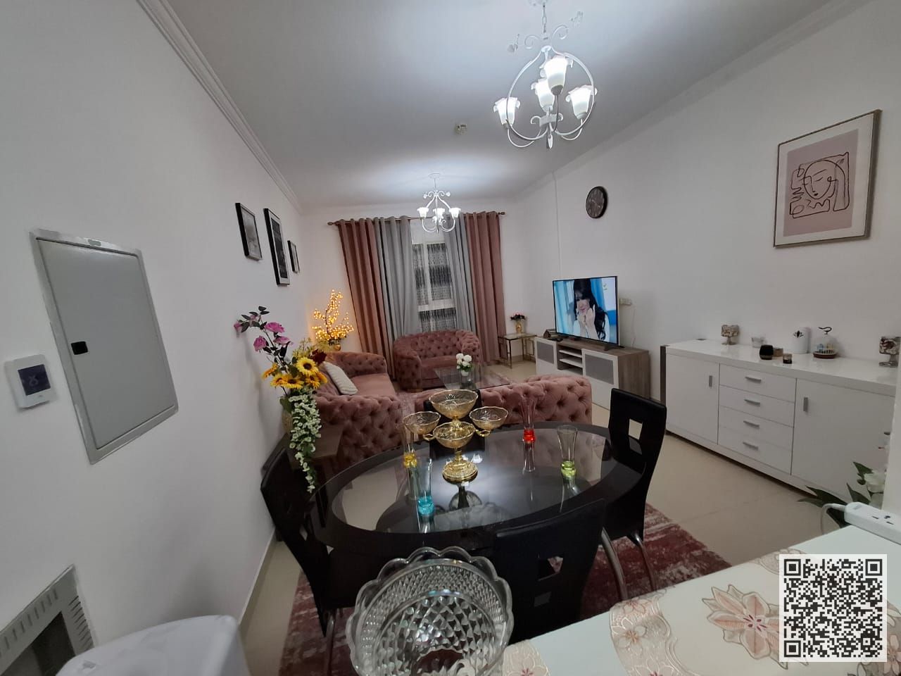 Luxury apartment for monthly rent - one bedroom and a hall with a balcony open view, fully furnished new super deluxe furniture, with a fully equipped