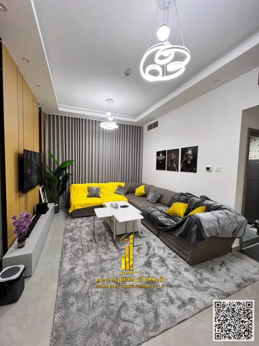The most luxurious and beautiful fully furnished super deluxe one-bedroom apartment for monthly rent in Ajman Includes bills and internet.