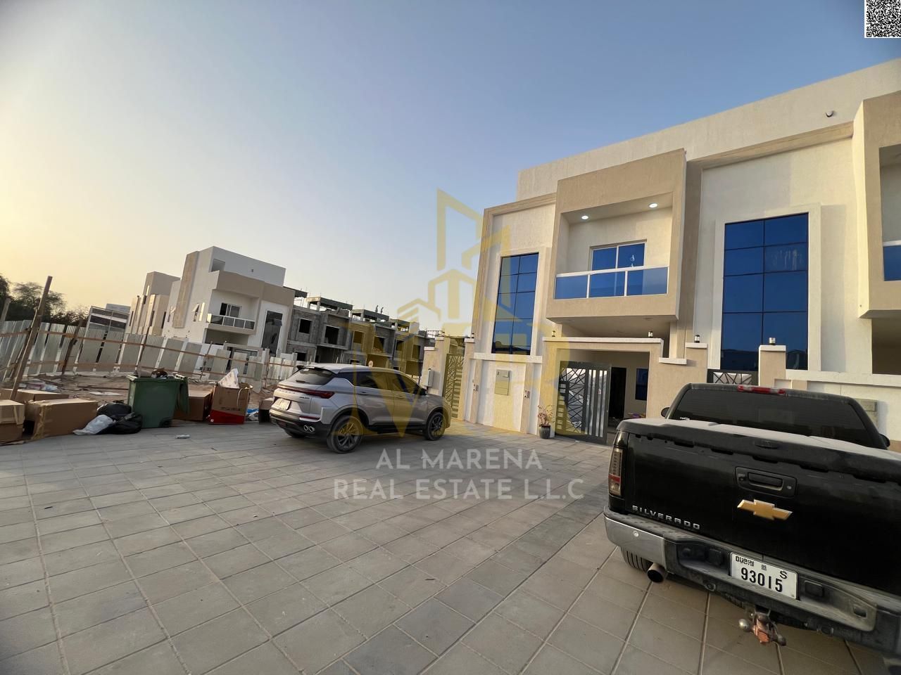 A villa on the main street, ready to move into, with all electricity, water, and air conditioning included, in one of Ajman's most prestigious areas.
