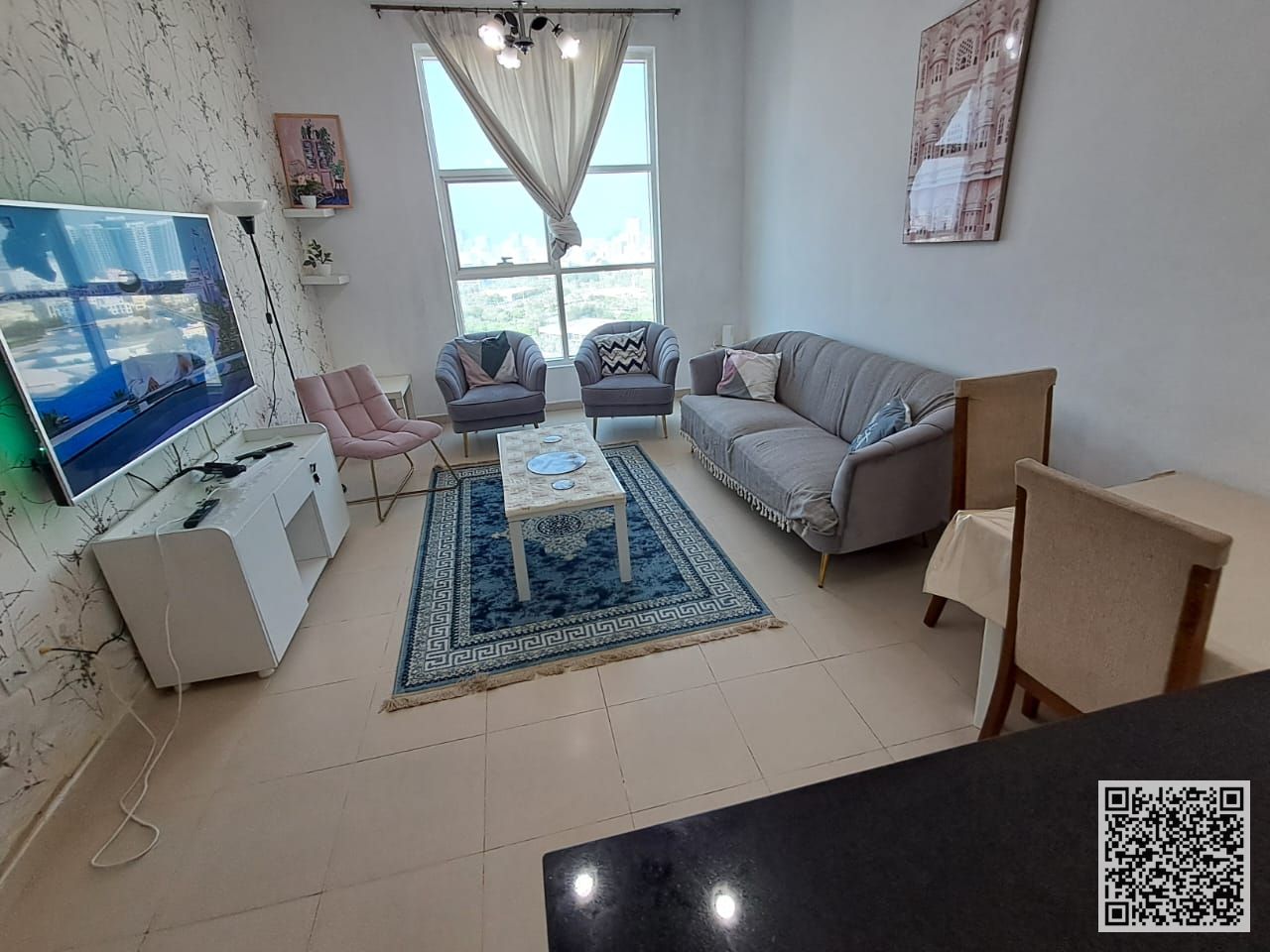Luxury Apartment One bedroom, living room, and balcony for monthly rent in Ajman, City Tower. Fully furnished, at a special price! Rent includes