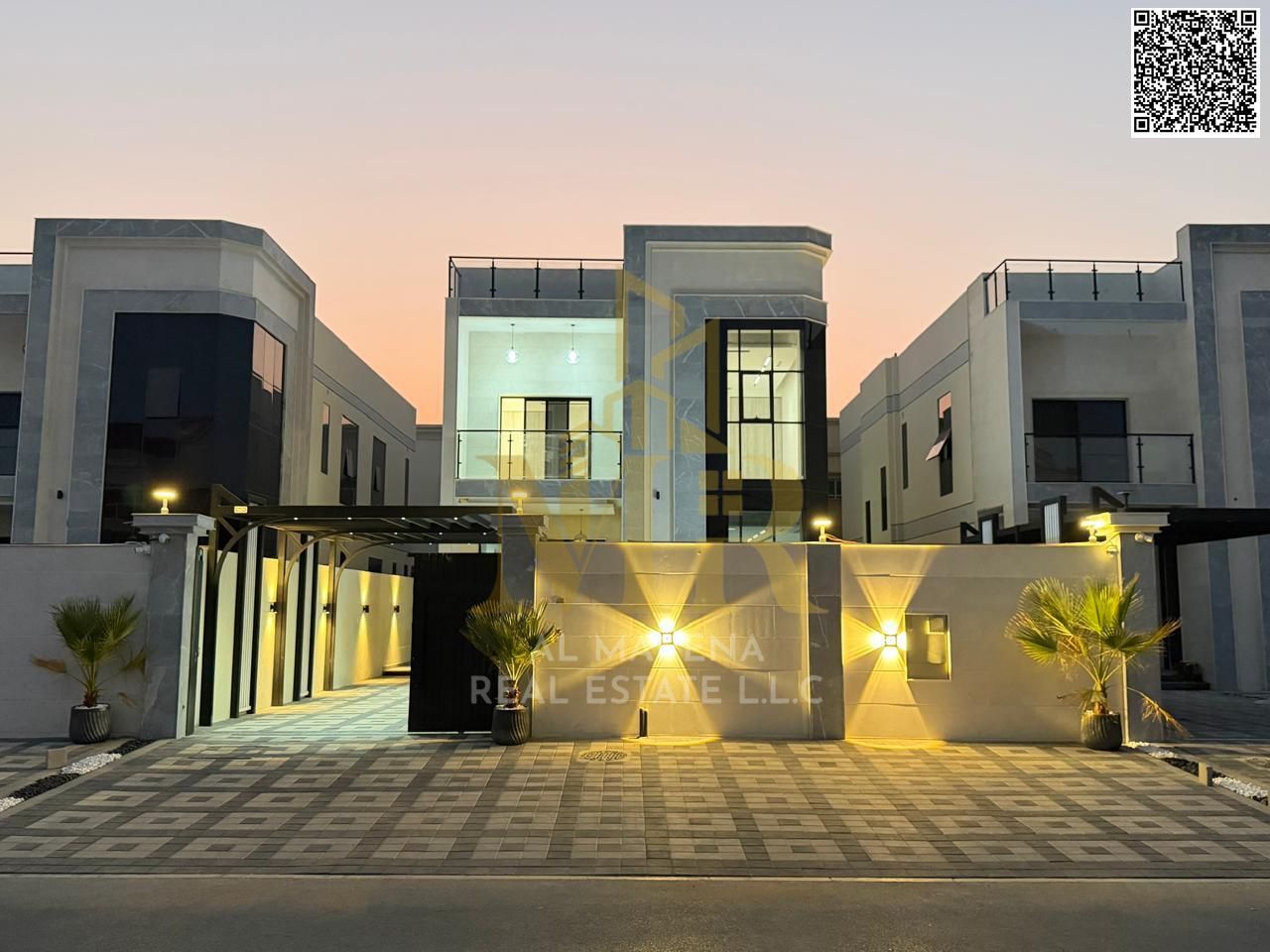 Luxury villa for sale in Rawda 3 | 4000 sq ft | Two floors with a modern design | 5 master bedrooms | Majlis and living room with washrooms | Modern k