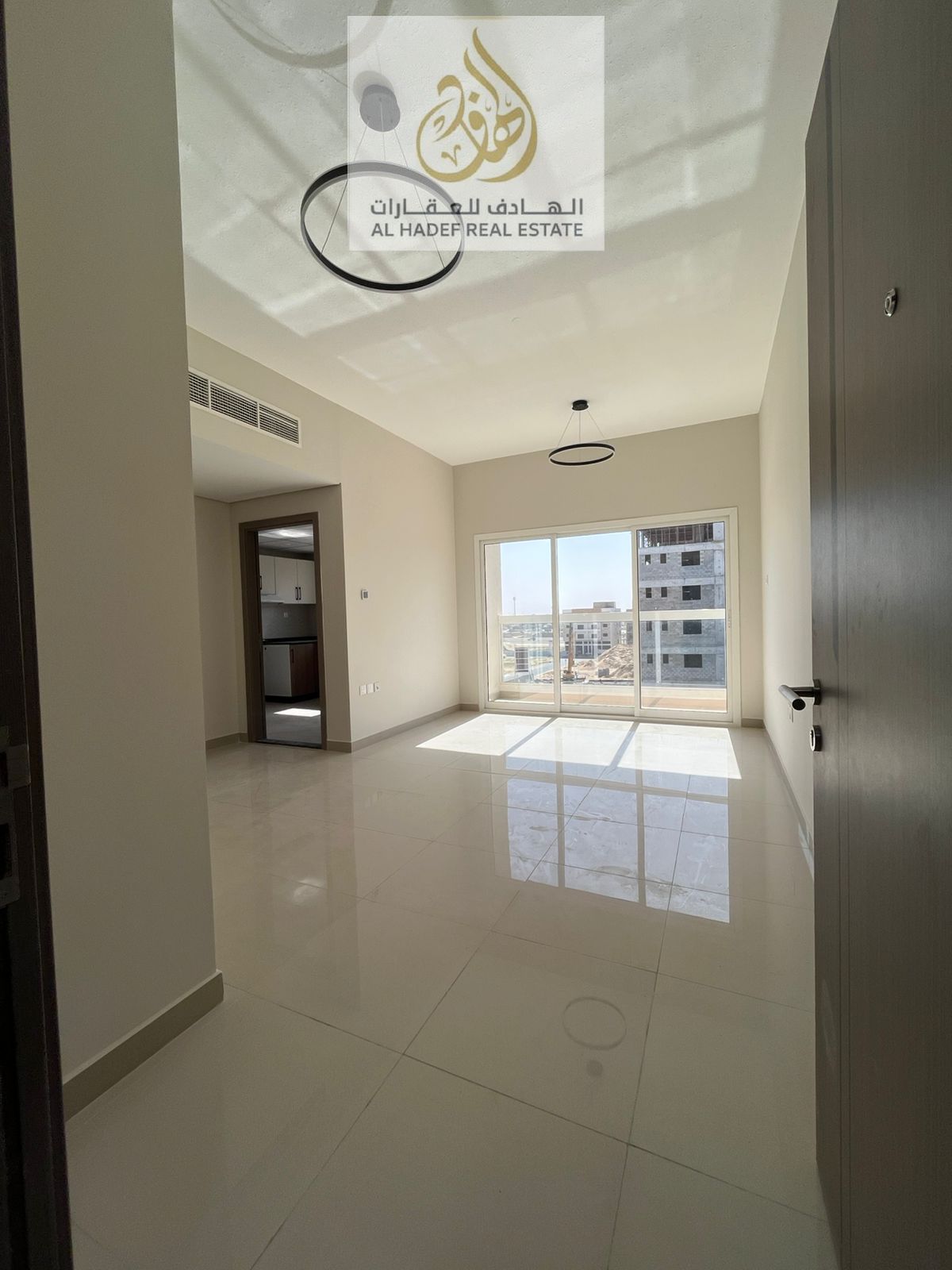 Annual rent in Ajman, Al Jurf 3 area, near Tribal Center and Woodlim Park School. Suitable for families. Two-bedroom apartment with a living room, sep