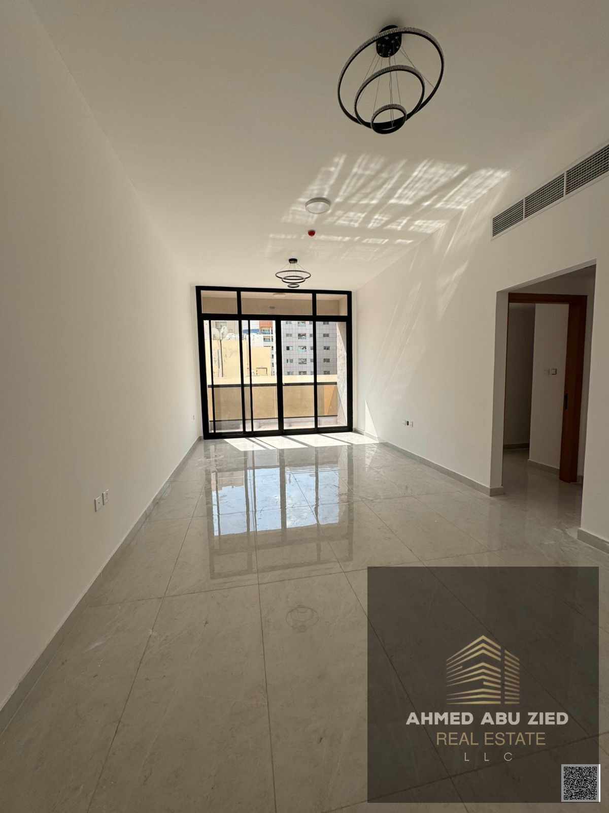 First tenant in Al Hamidiya 1BR hall for rent, 2 baths, balcony, central AC, large hall, vibrant area, near all services. !!!