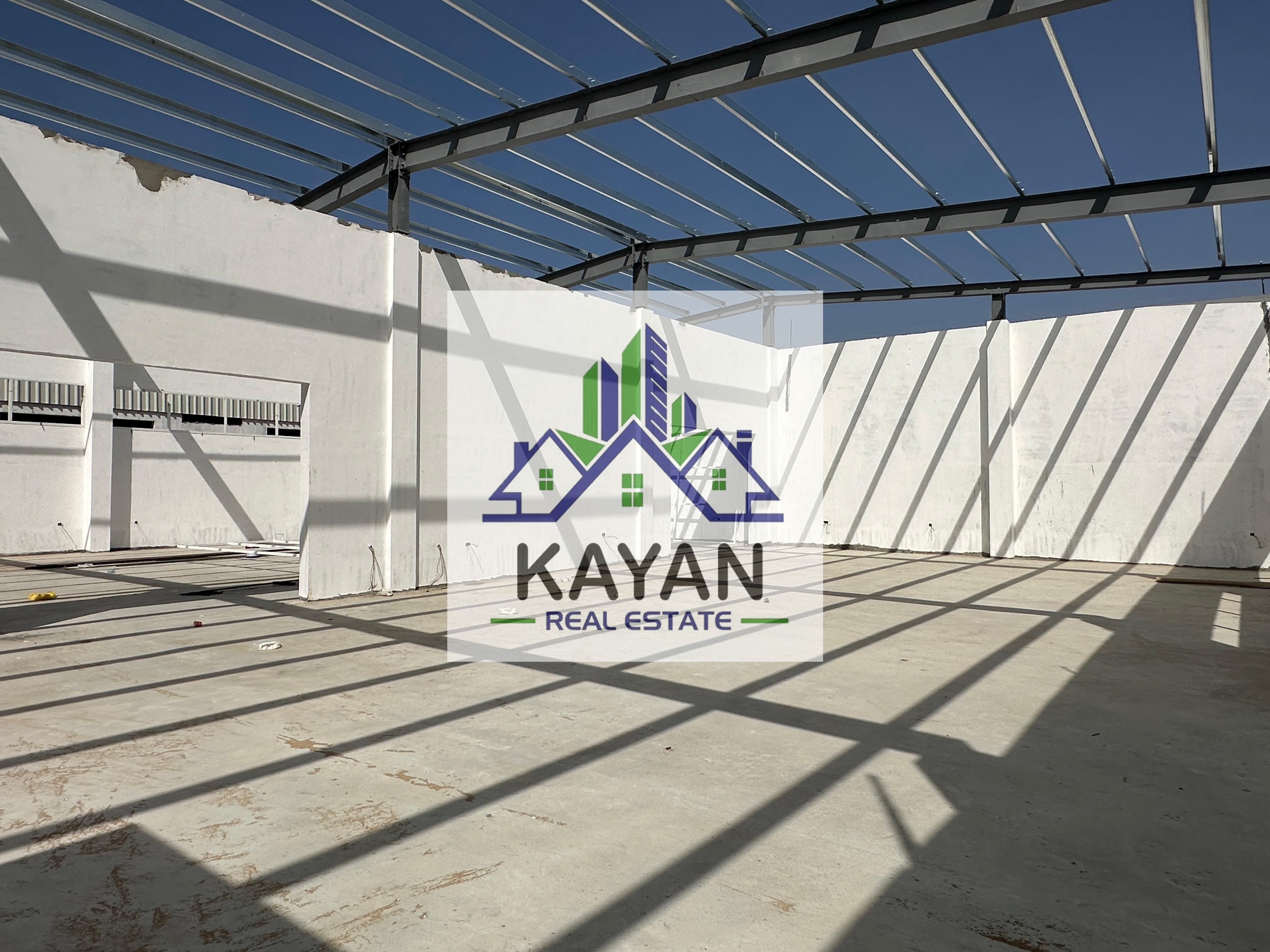 WAREHOUSE AND SHOWROOM complex for rent 13,500 sq. ft, 220 kW power- prime corner of Mohammed Bin Zayed Road