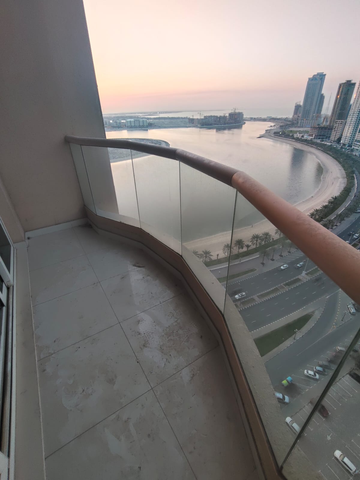 2 master bedrooms in Al Qasba with direct sea view, free AC & parking, gym & pool, prime location, premium finish.