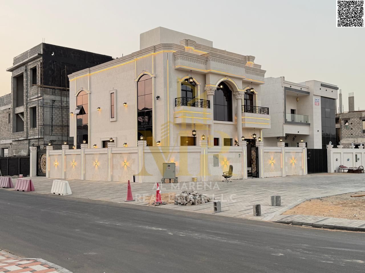 Villa in Al Helio Corner, price includes registration and ownership fees, on the main street, ready to move in, in one of the most prestigious areas o