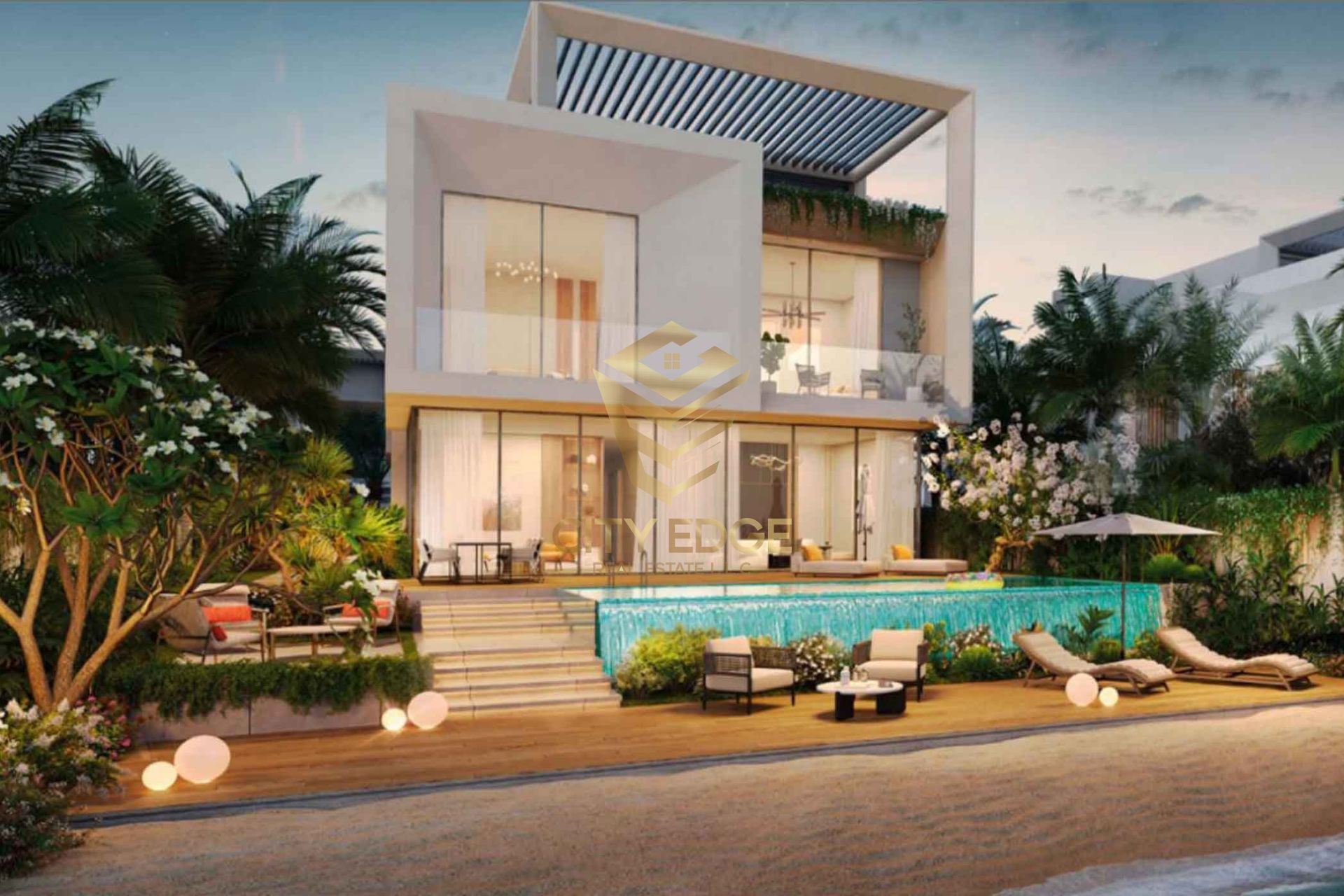 Direct to Beach | 2nd row | 6 bed villa | Huge Size | Luxurious