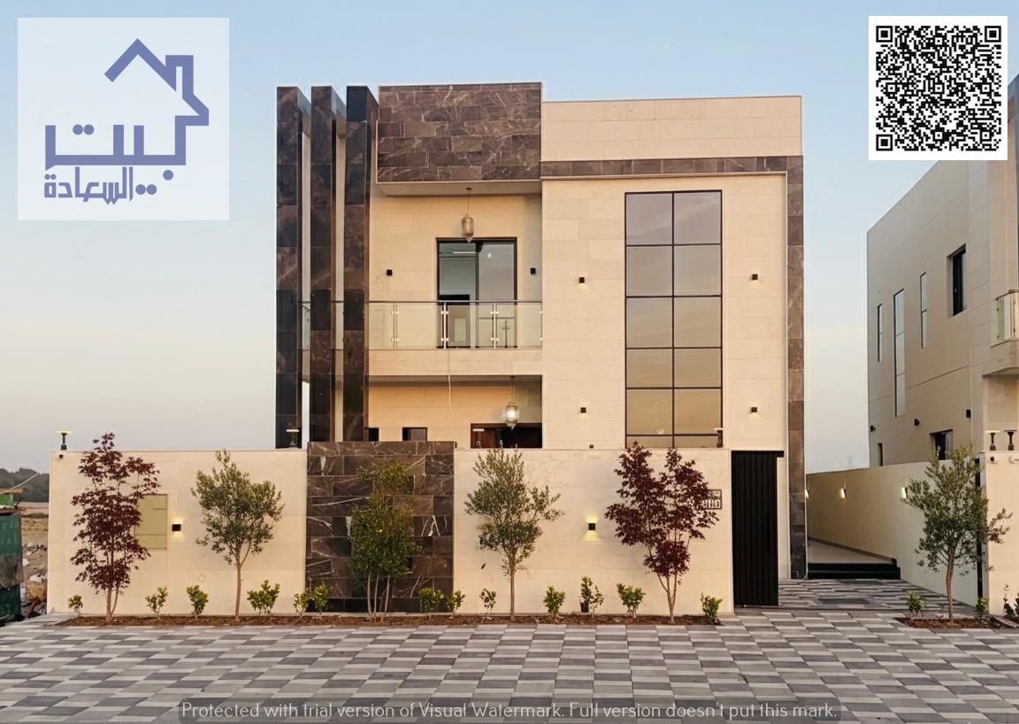 Villa for rent in Al Zahia, close to all amenities – 4 master bedrooms – elegant modern design, very large yard, central air conditioning