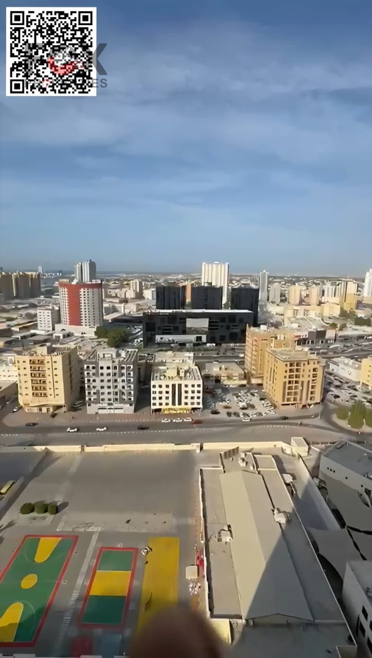 A spacious studio apartment divided into a room and a living room | Overlooking the Black Ramada Hotel | 100% freehold ownership for all nationalities