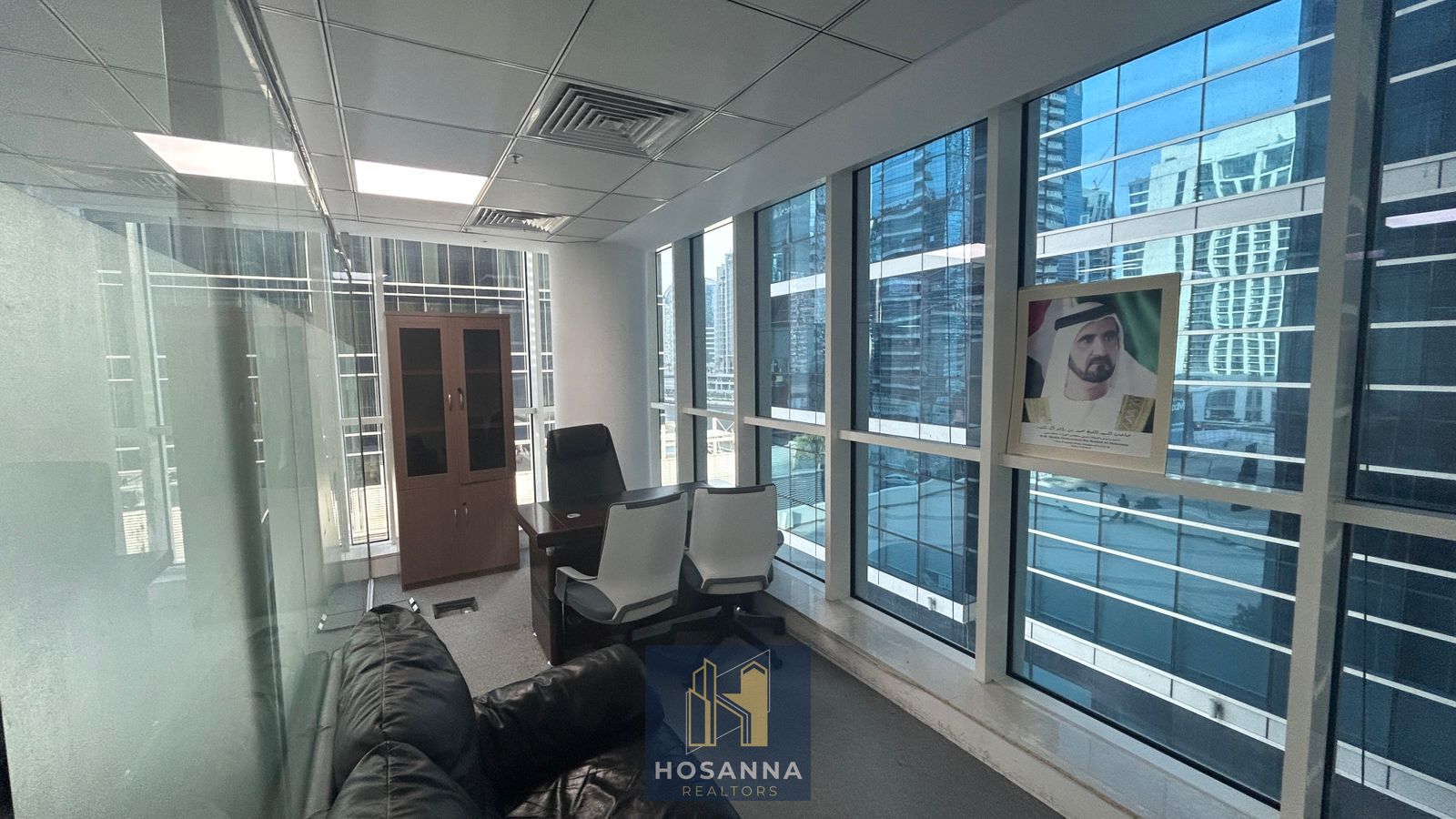 Fully equipped & Fitted luxury office | Lake Central, Business Bay | Partial lake view