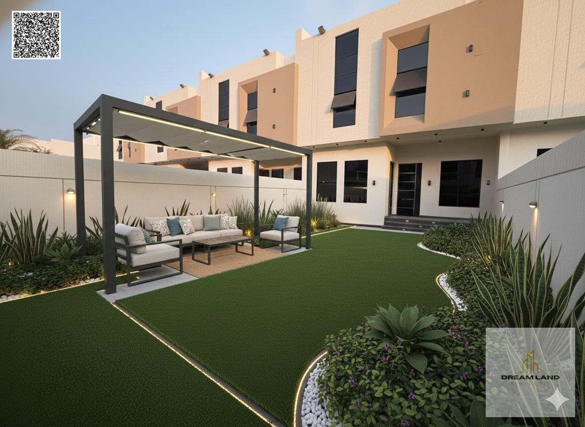 Direct from the owner, including all ownership fees: a villa in one of Ajman's most luxurious villas, built and finished to a super deluxe standard, w
