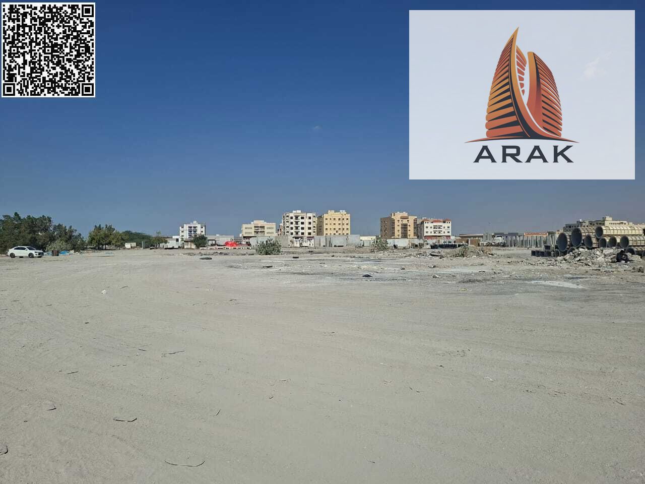Prime industrial land available for rent on the main road in Al Jurf Industrial Area,