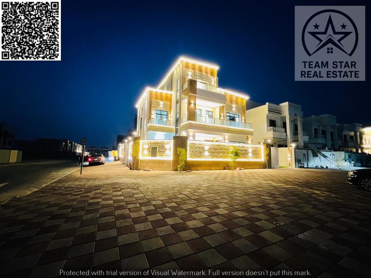 High-end finished villa, first occupancy, spacious rooms with built-in wardrobes