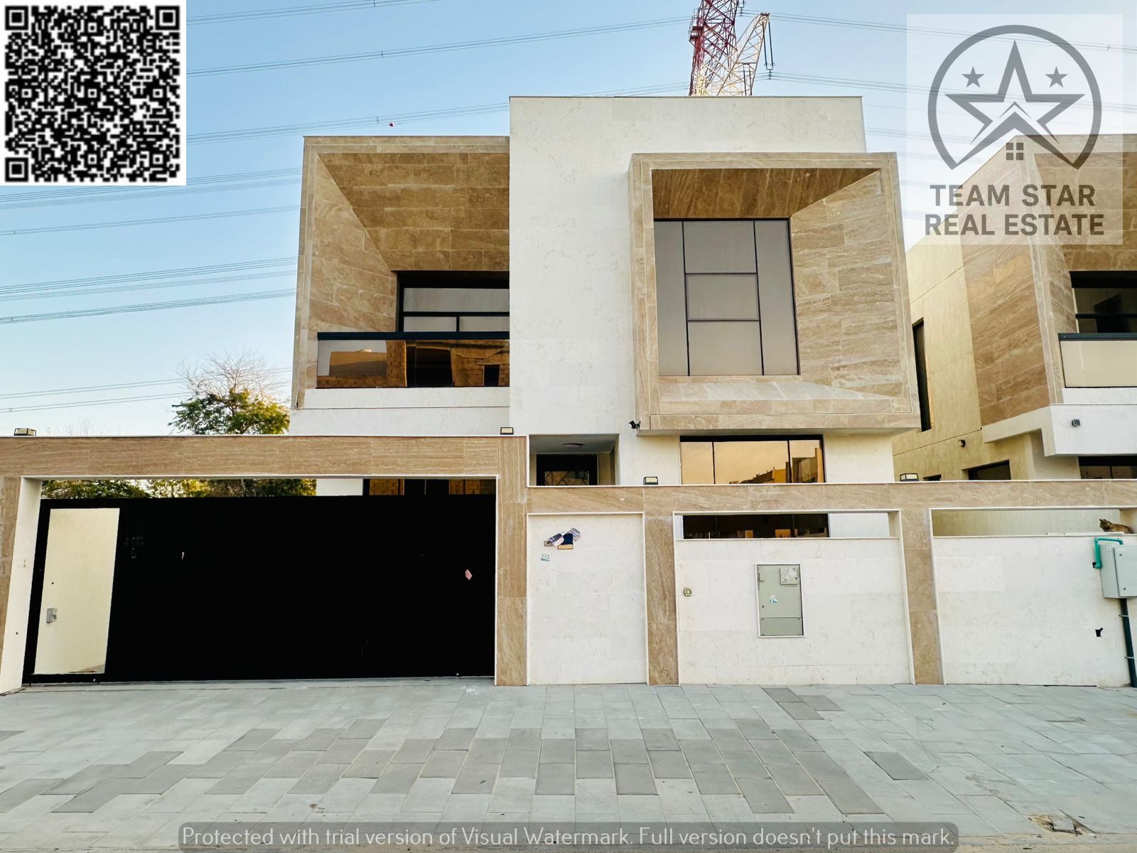 High-end finished villa, first occupancy, spacious rooms, near a mosque.