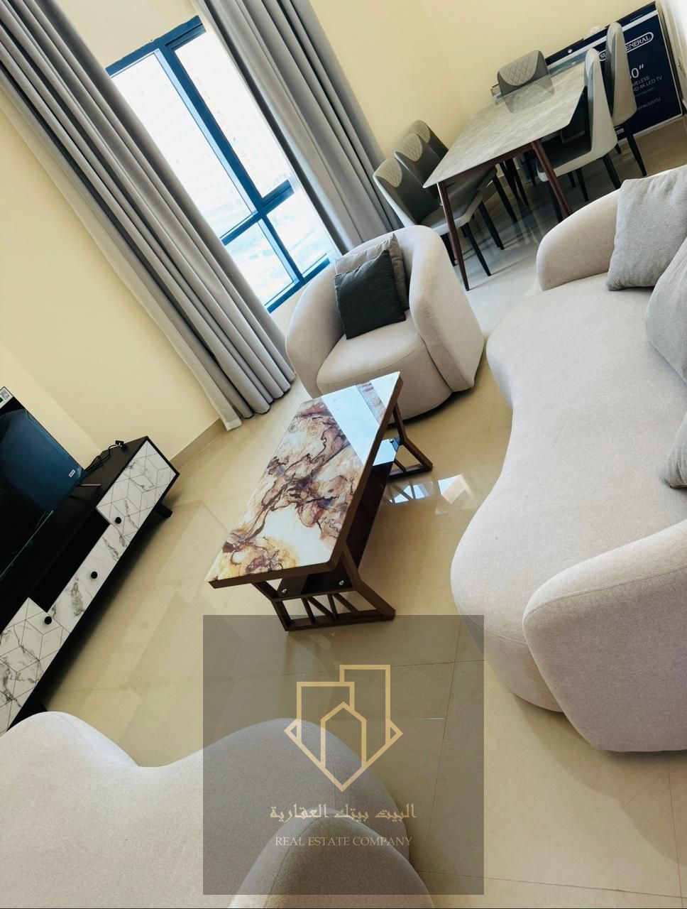 Own a spacious, ready-to-move-in or investment apartment in one of the well-known residential towers in the Al Nuaimiya area, with a large area and ex