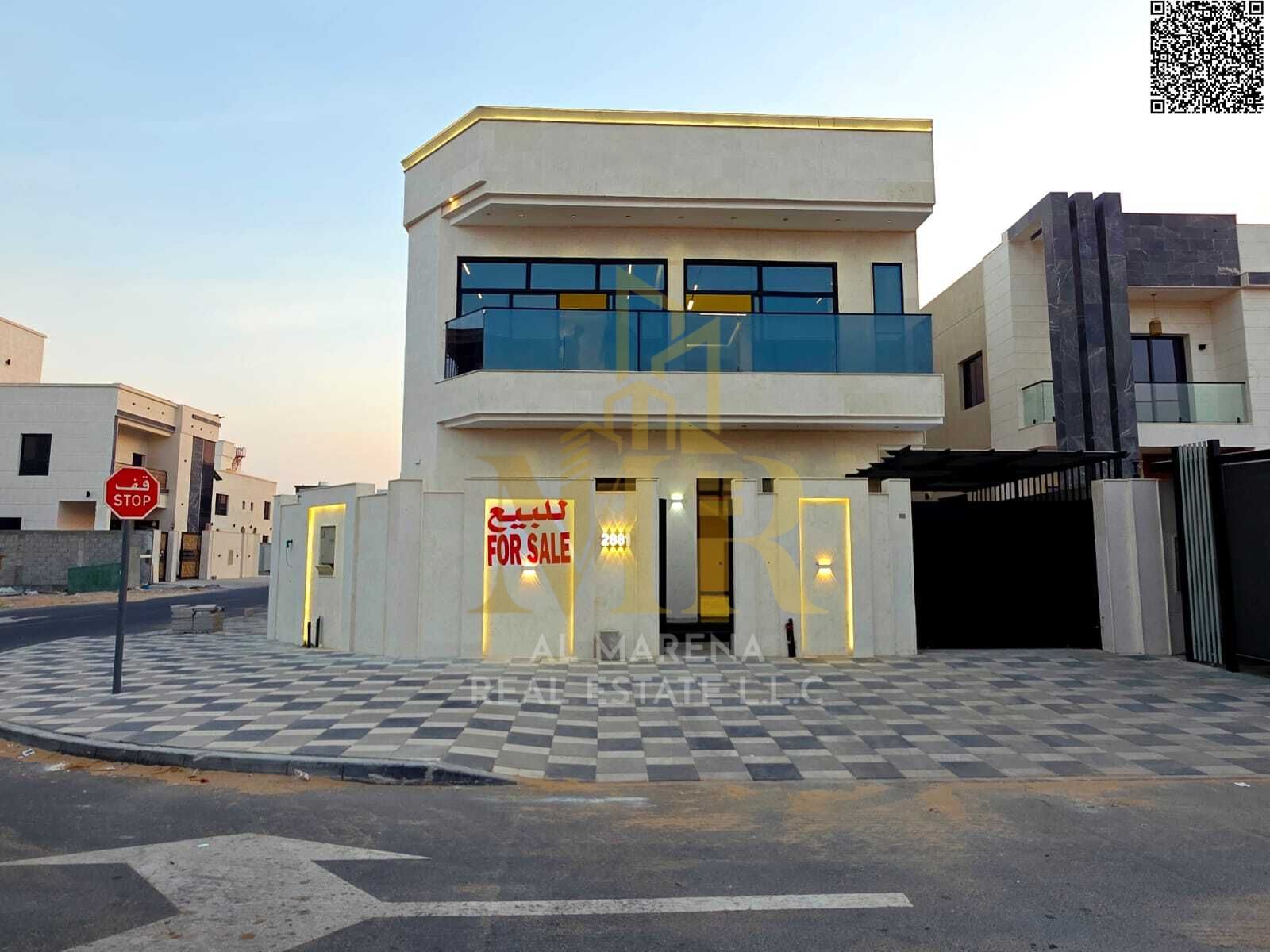 Corner Villa for Sale in Al Bahia – Two Floors + Roof | Fees Included An excellent opportunity to own a modern corner villa in Al Bahia, offering