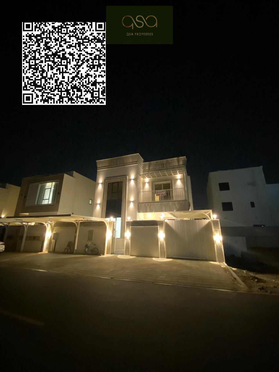 A villa with all electricity, water and air conditioning fees included, on the main street, ready to move in, in the most prestigious areas of Ajman.