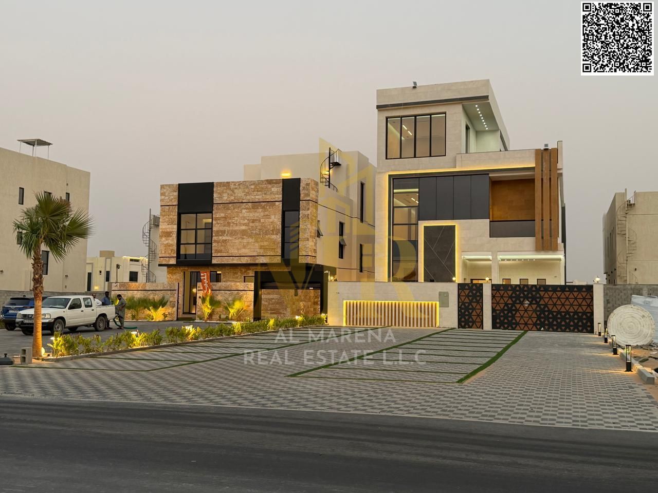 Luxury Villa for Sale in Al Bahia – 6 Master Bedrooms | Guest Majlis | Master Family Hall | Two Floors + Roof | Fees Included