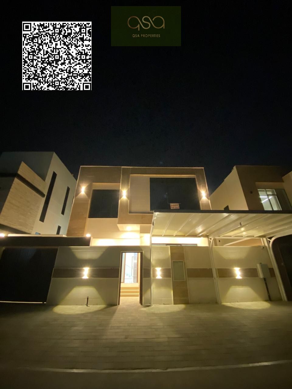 Villa for sale in Ajman with 5 master bedrooms luxury finishing spacious layout central AC maid room parking ideal for family living or investment