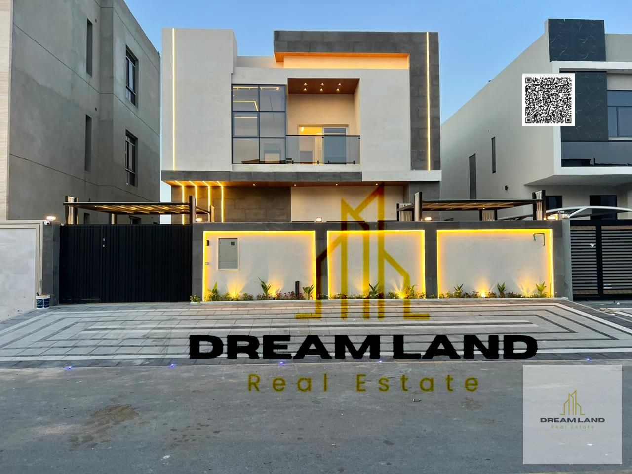 Including registration fees, Adorable villa at the corner of 2 streets, consists of 4 master bedrooms with built in wardrobes and 2 reception halls,