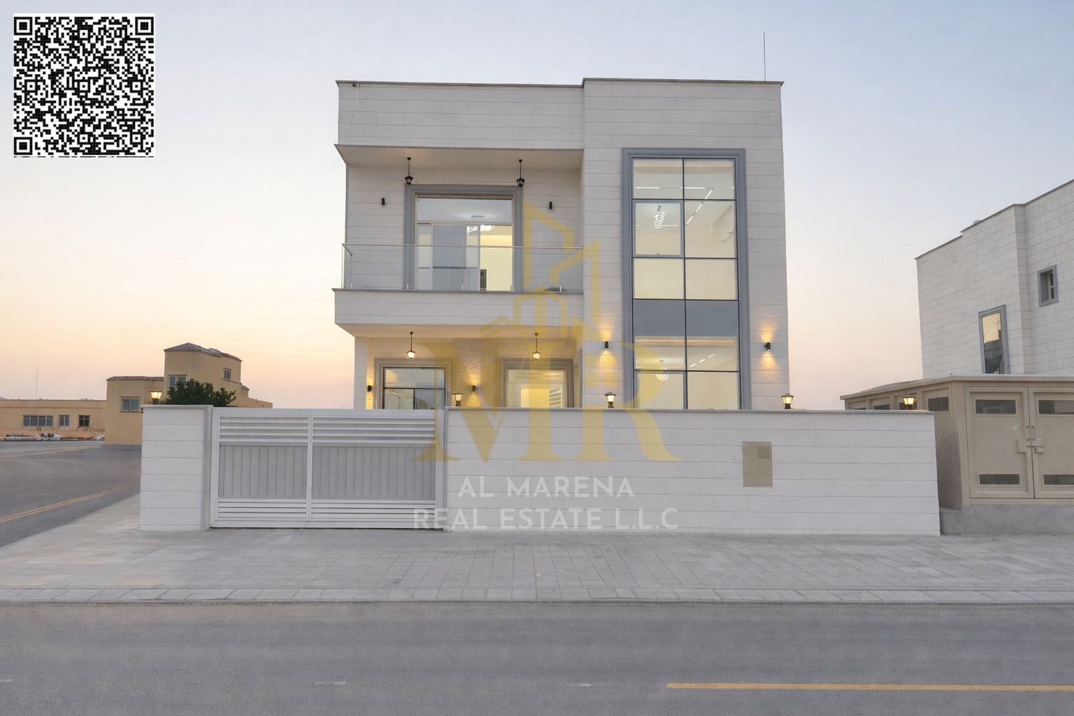 Three-story stone villa in Al Zahia | All-inclusive price | Ready to move in, freehold ownership for all nationalities