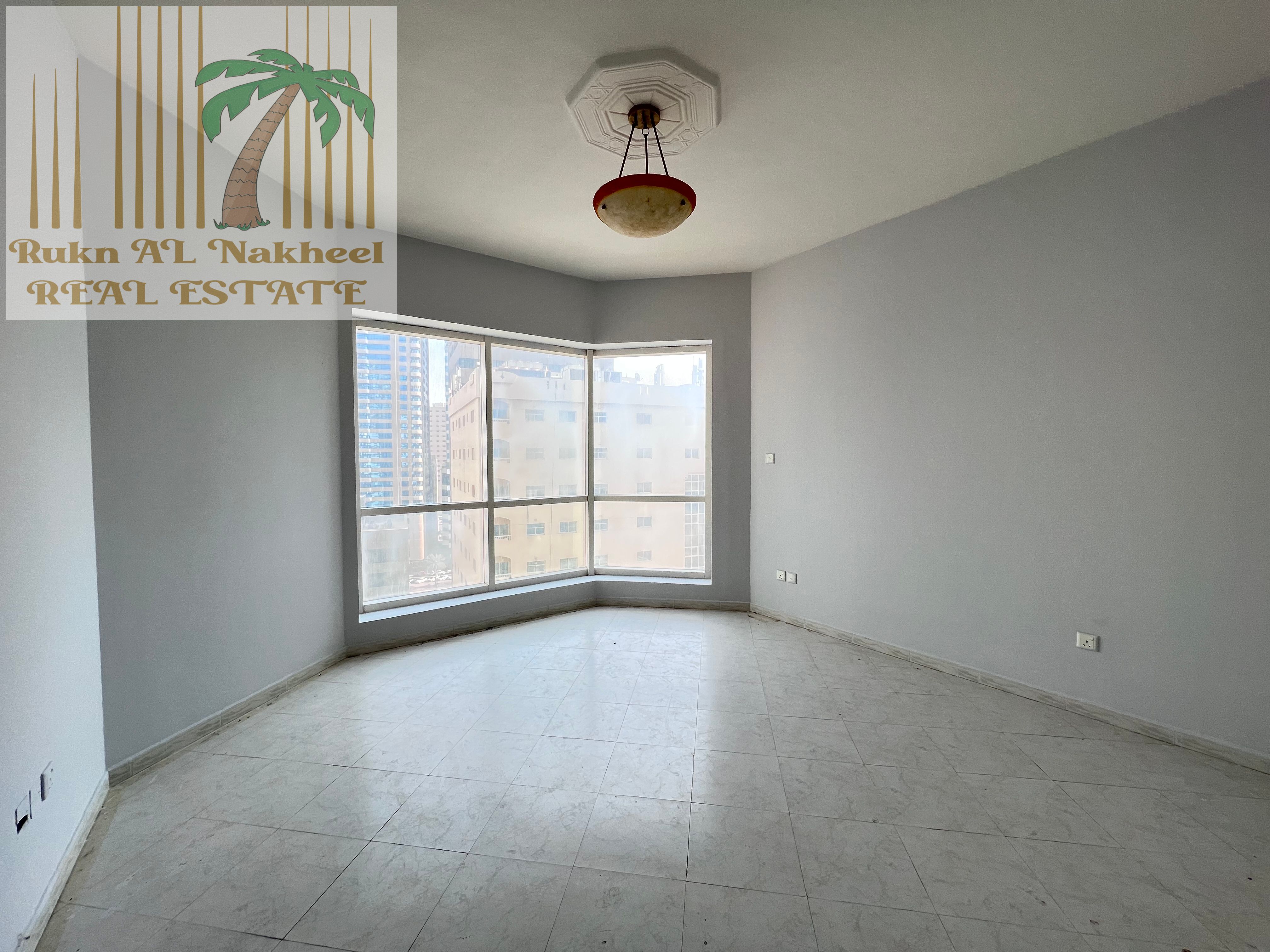 Gym pool chiller free 1bhk 1bath ready to move near Cornish easy access to Dubai for more details contact us