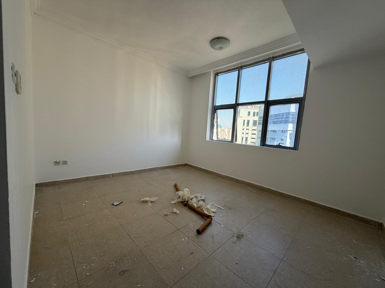 Largest 2BR + living in Al Khan – master rooms – open-view balcony – free parking – storage – central AC – free maintenance