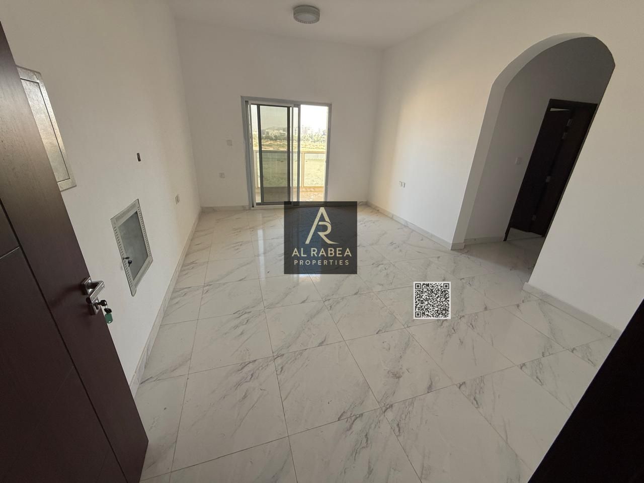 One large living room, two balconies, and two bathrooms