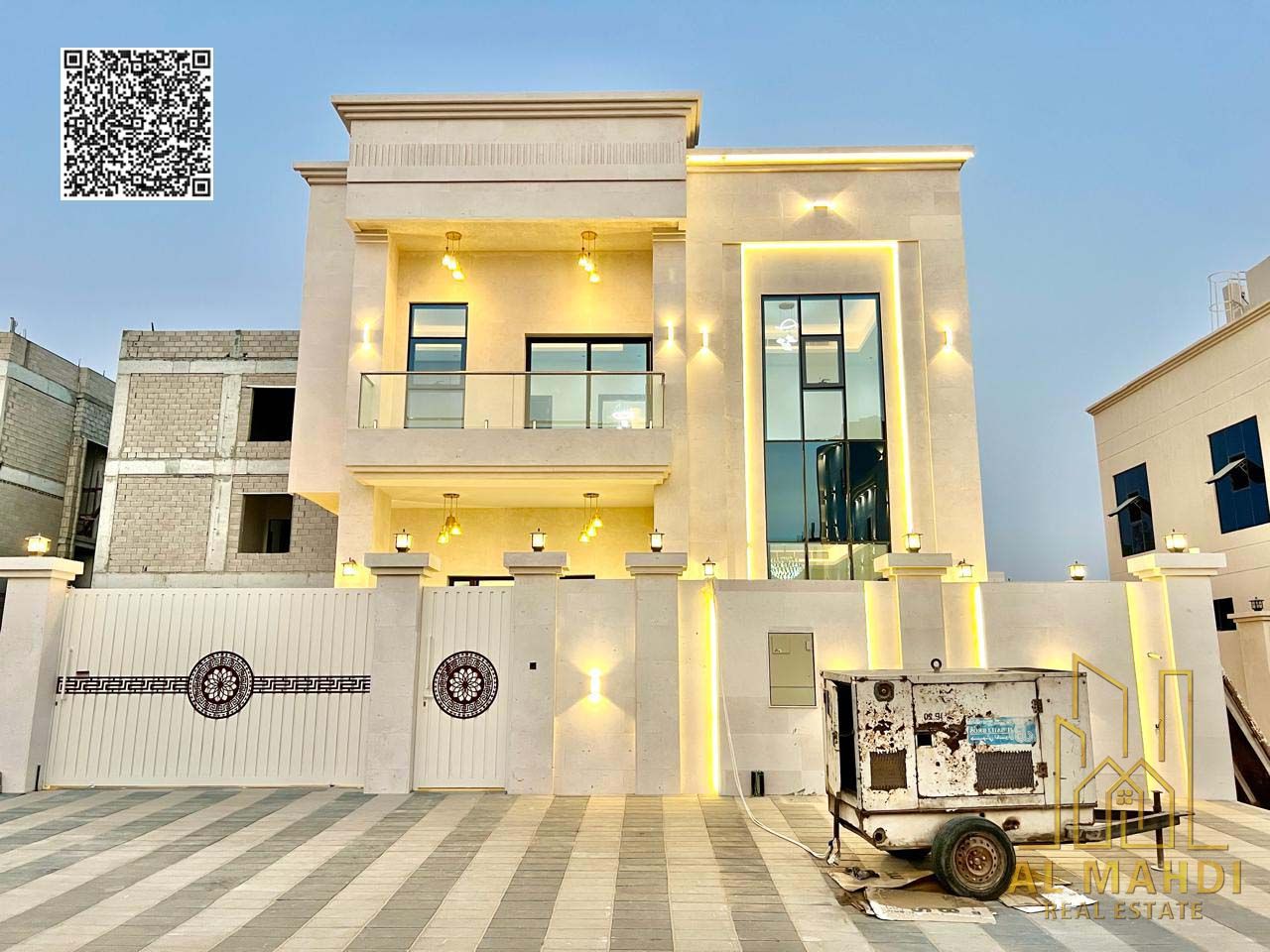 Classic Luxury Villa – 5 Master Bedrooms + Rooftop for Sale in Al Helio – Ajman High-End Finishing | Full AC Included | Registration Fees I