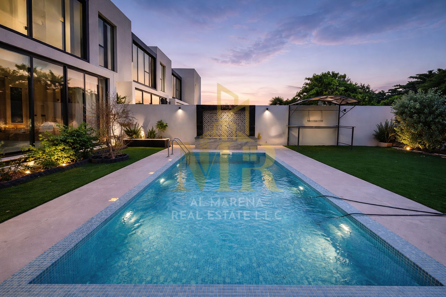 Smart villa in Al-Zawraa, price includes electricity, water, and air conditioning.