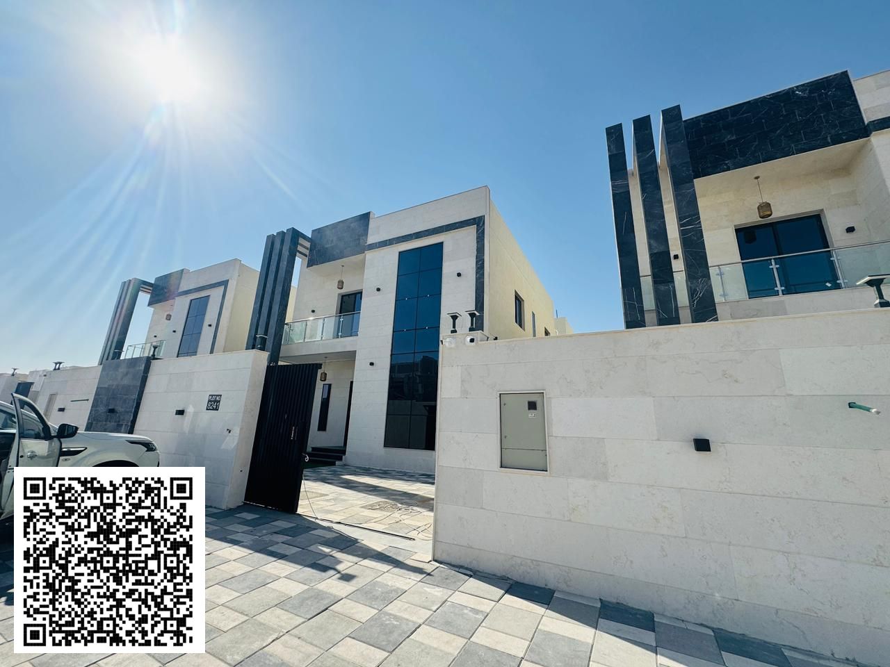 Luxury modern two-story villa, including Transfer and Registeration, high-end finishes, and freehold ownership for all nationalities.