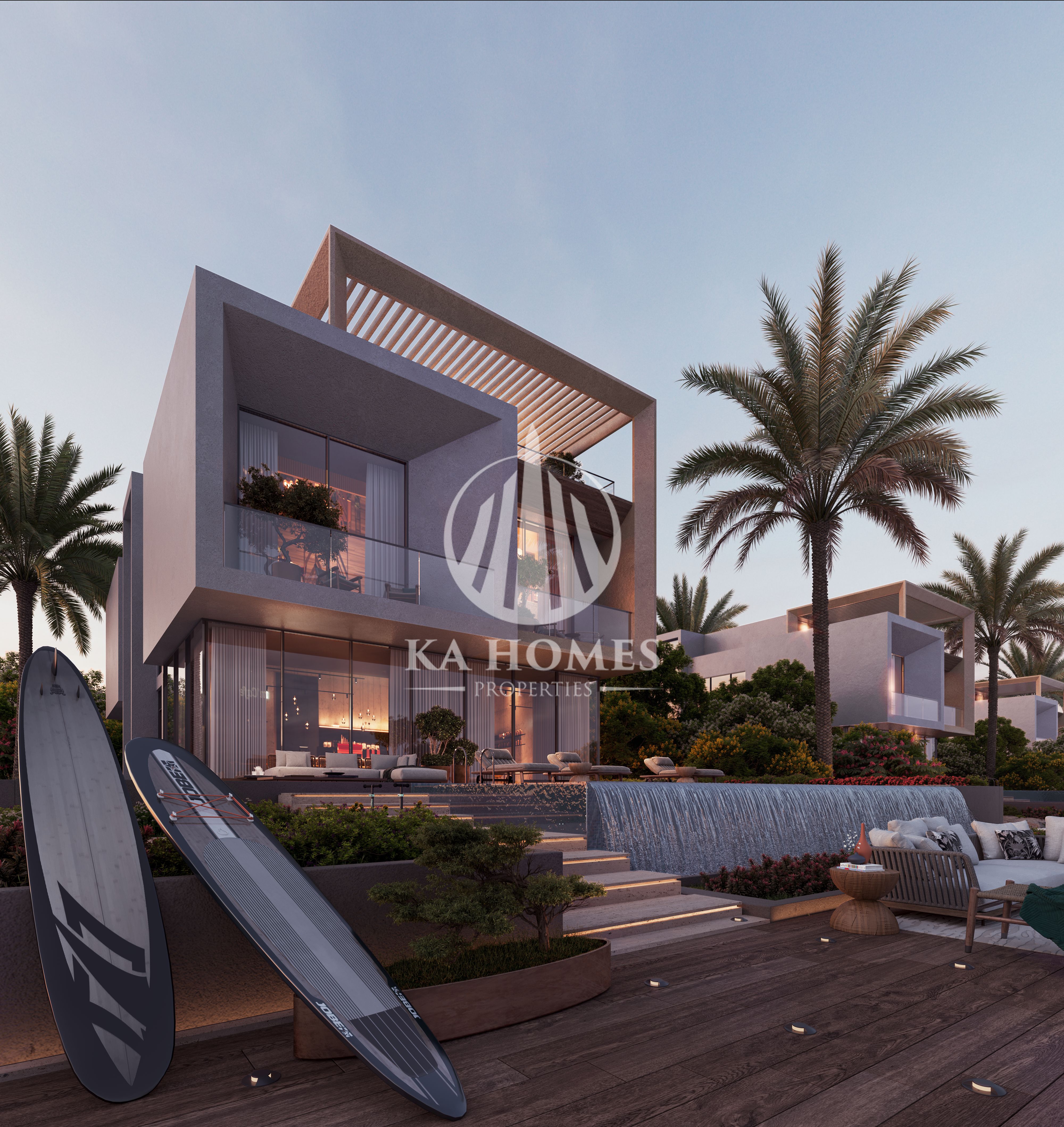 Exceptional Seafront Villa – 8 Master BR, Private Beach, Elevator & Full Privacy, Only 10% Down