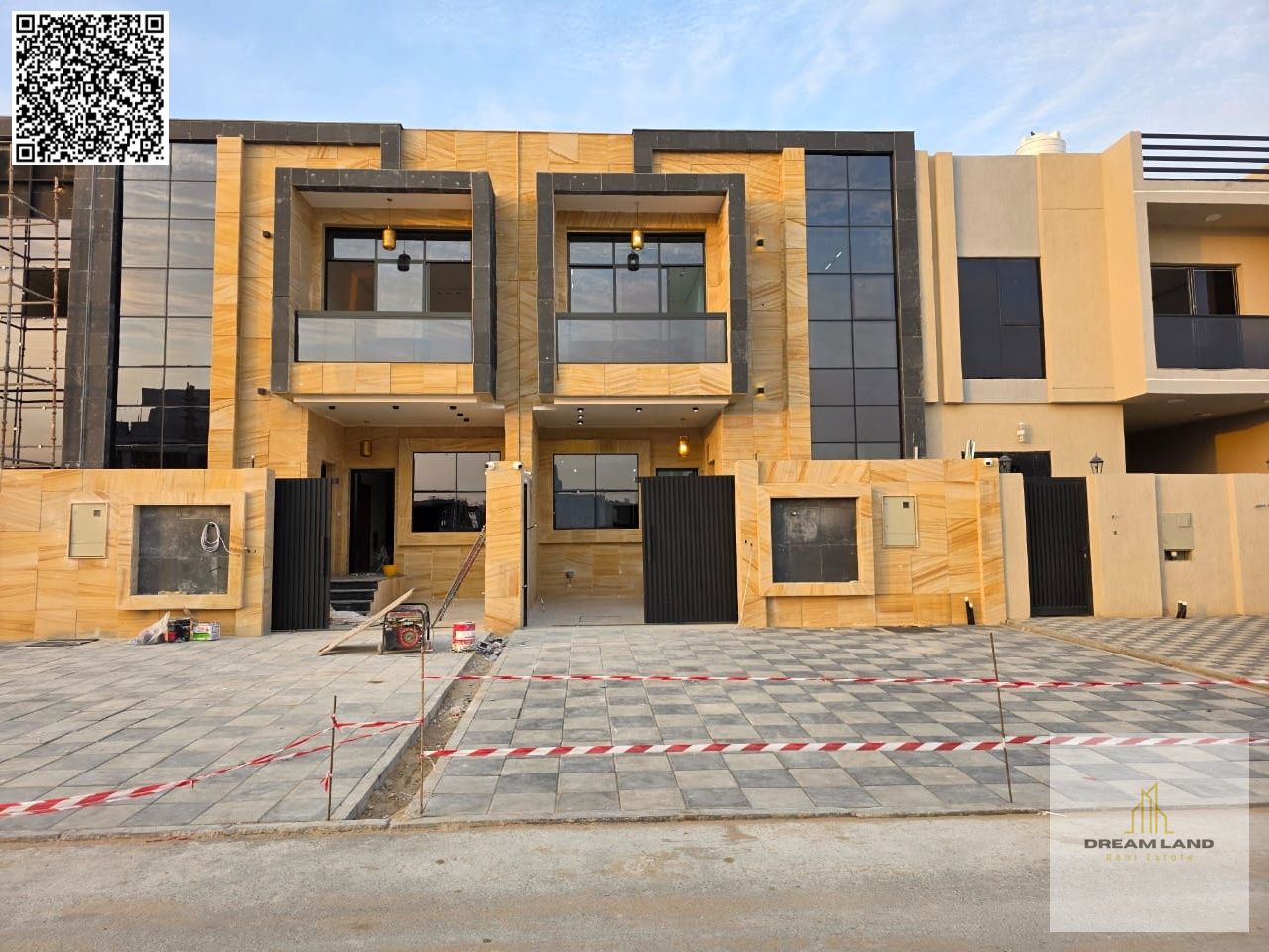 Modern villa with European design for sale in Al Helio area - Ajman. Excellent location opposite the mosque. Two floors. Includes registration and own