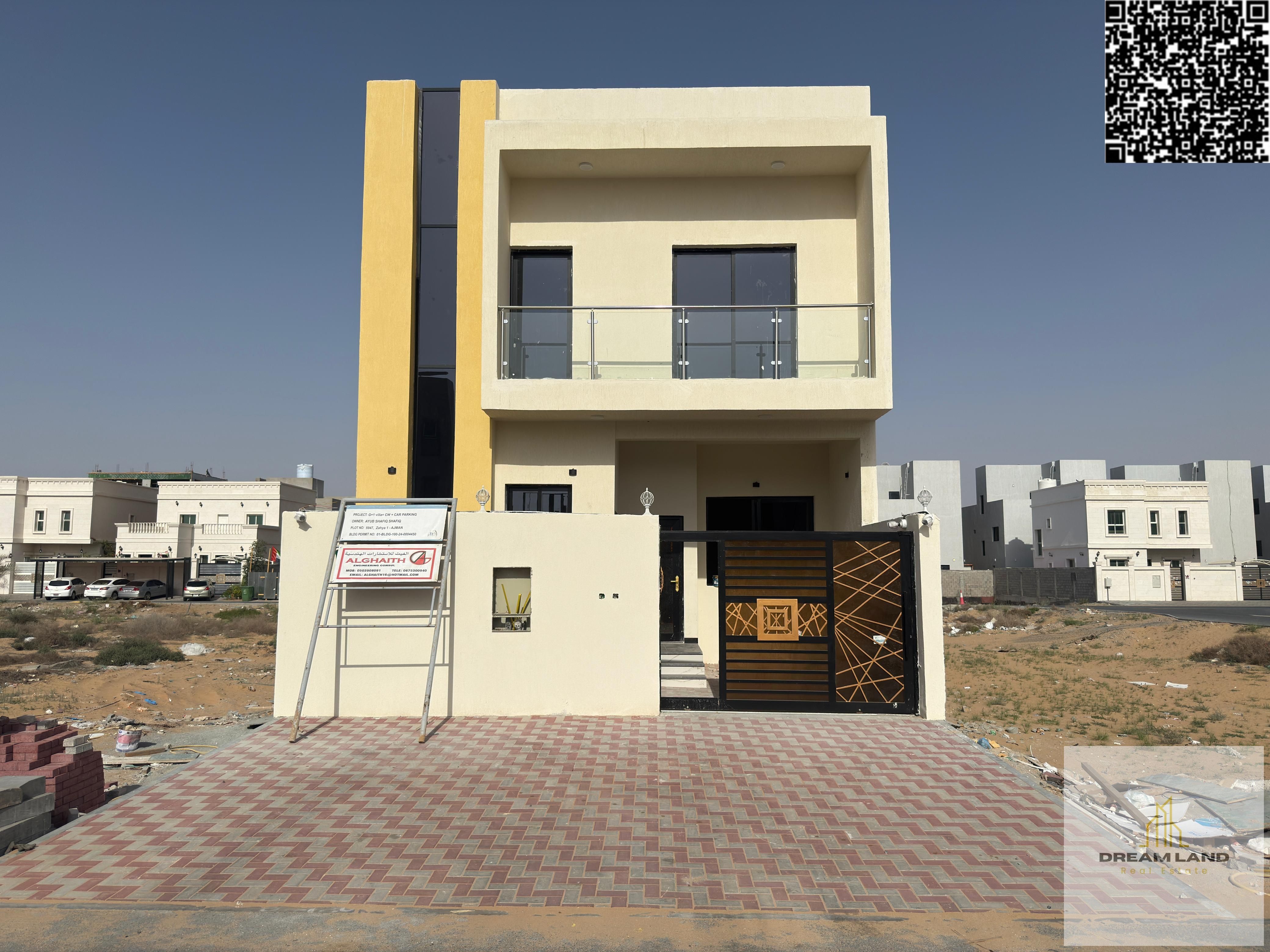 Own a 5-bedroom villa (G+2) with very high-end custom finishing, in a prime location, freehold ownership, close to all services, opposite the mosque.