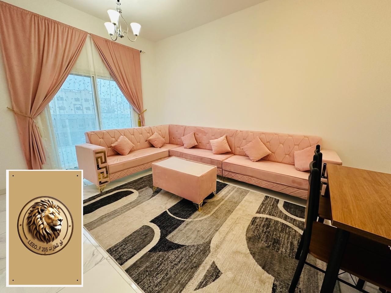 Furnished one-bedroom apartment with a living room for monthly rent in Ajman, including bills, in a prime location in Al Rashidiya 3