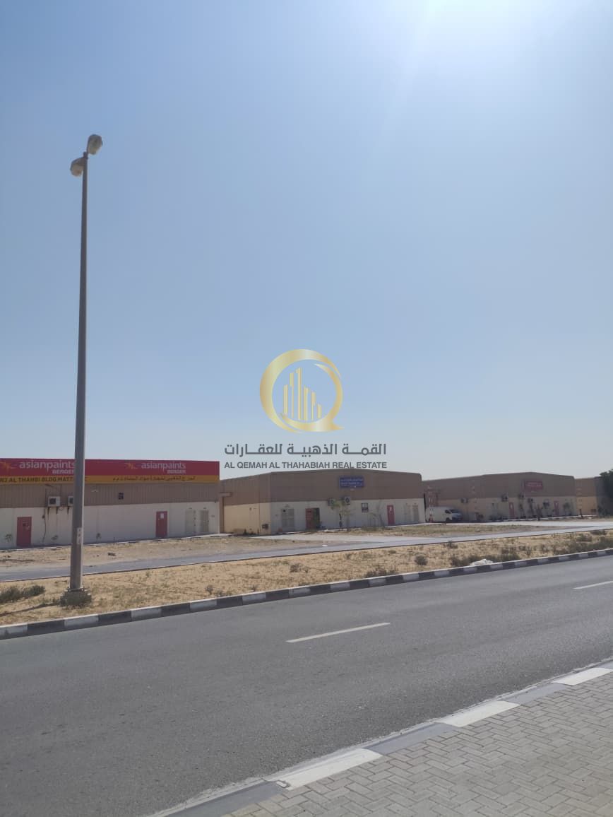 For sale: industrial land in the Al Sajaa Industrial Area, Sharjah, with 11-year installment plan. Area: 54,000 sq. ft.