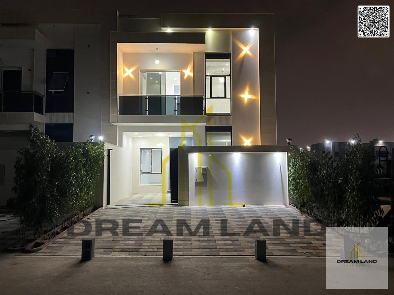 Direct from the owner, including all ownership fees: a villa in one of Ajman's most luxurious villas, built and finished to a super deluxe standard, w