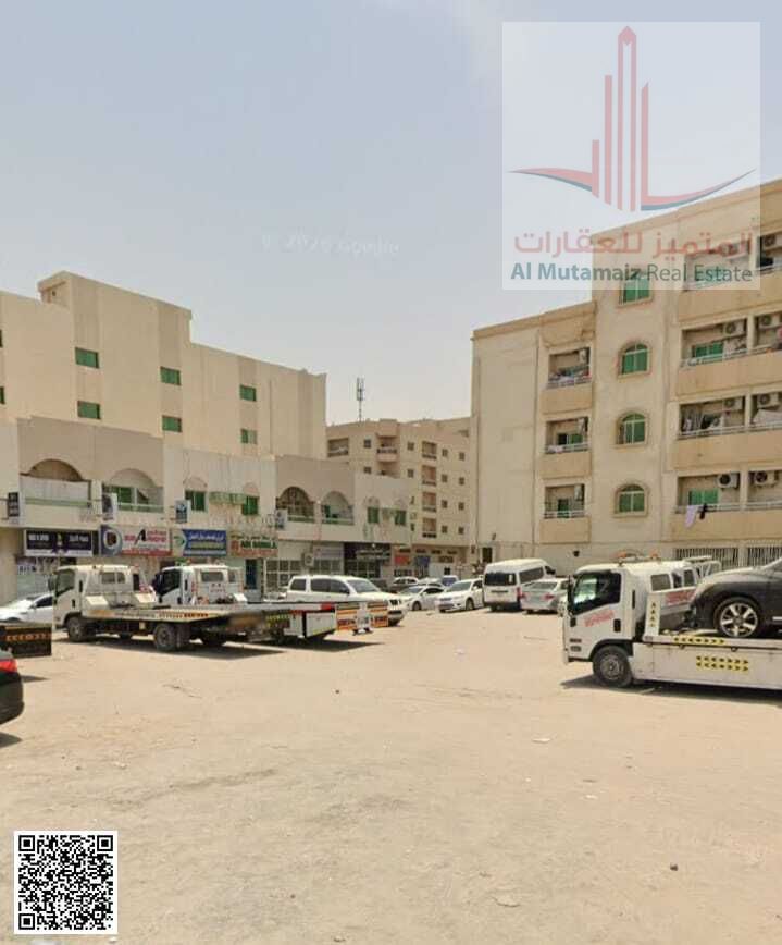 Land for sale in Ajman, Al Nuaimiya area, residential/commercial (G+4), 10,000 sq ft corner plot. Asking price: 3 million.