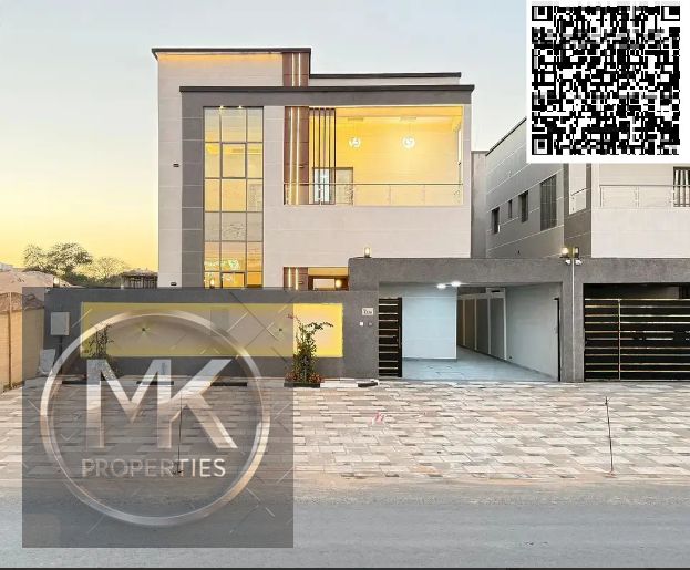 Modern Villa for Sale in Al Helio 2, Ajman A beautifully designed modern villa located in a prime area of Al Helio 2, close to the nurseries, offer